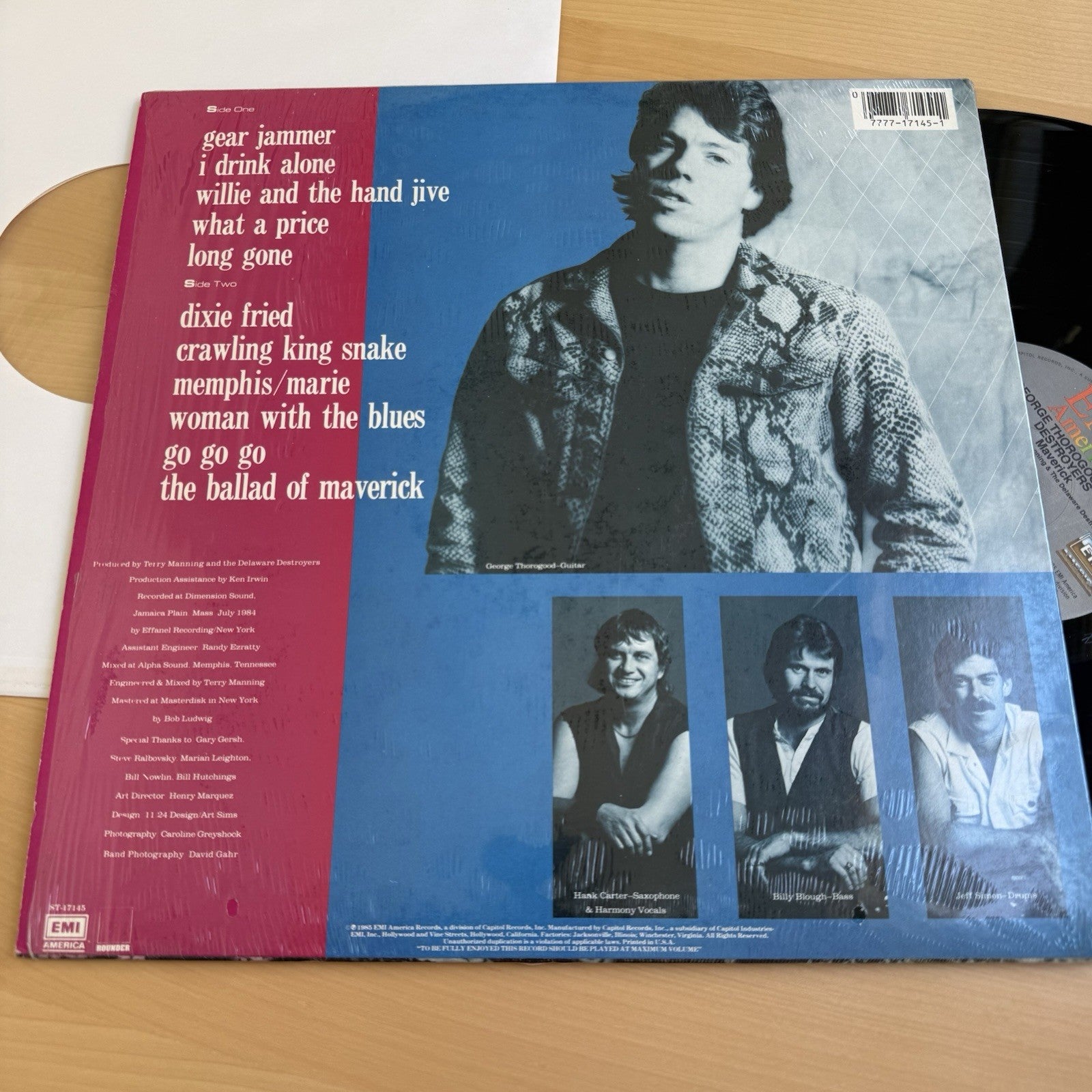 George Thorogood & The Destroyers Maverick LP with Shrink Wrap & Sticker EX 1st