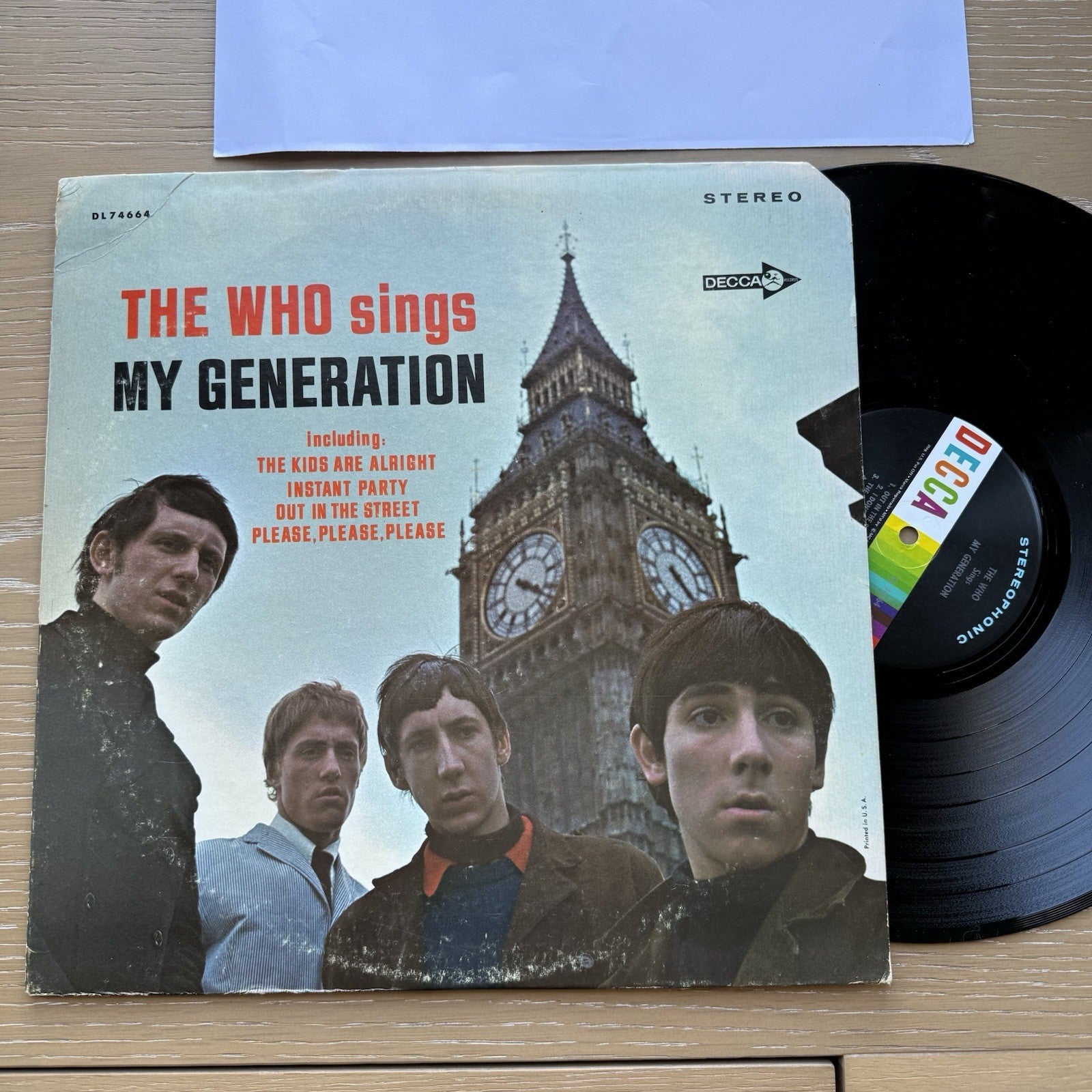 1967 The Who My Generation US Pressing LP Deca Vinyl Record RARE Copy