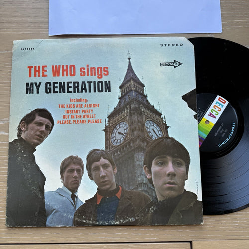 1967 The Who My Generation US Pressing LP Deca Vinyl Record RARE Copy