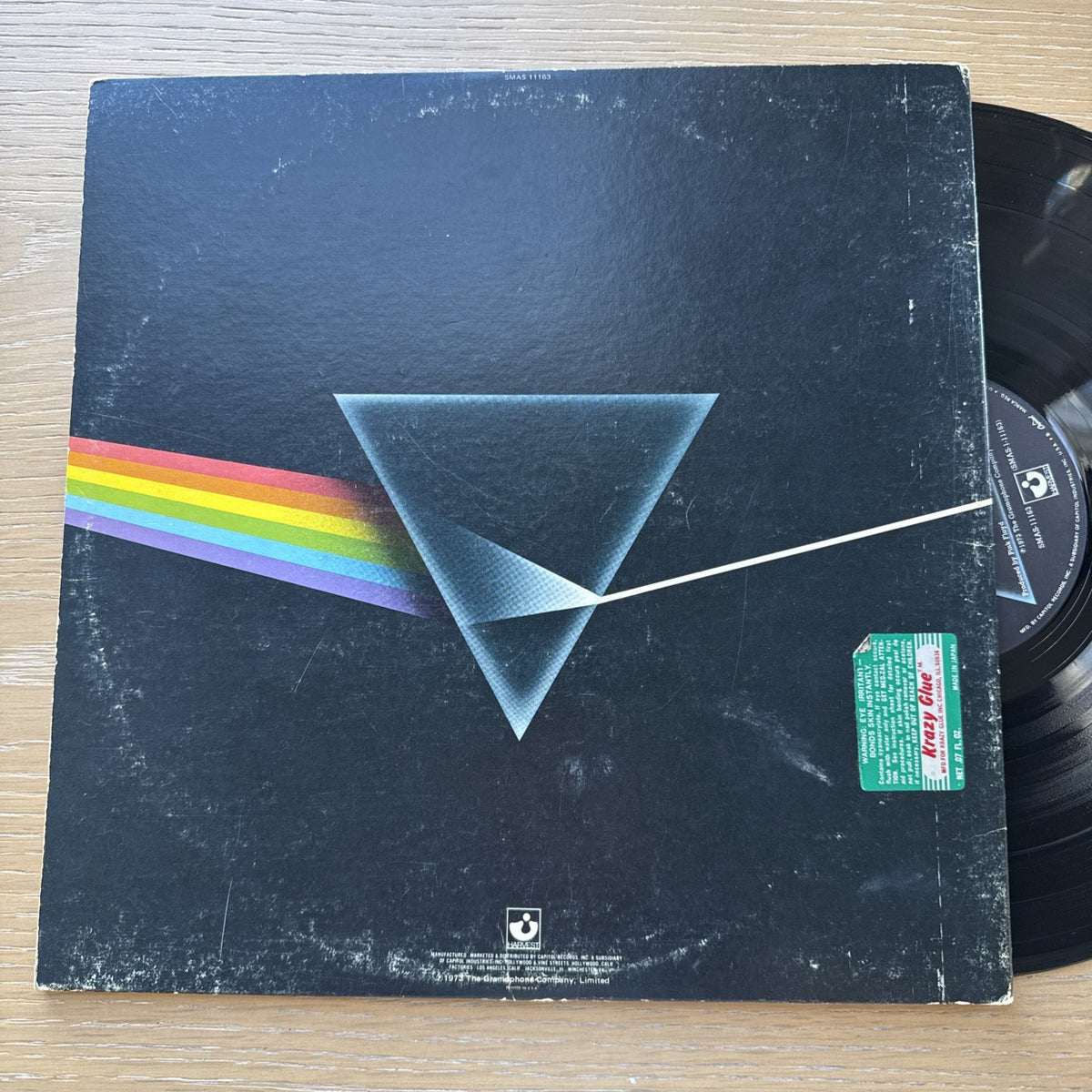 1973 PINK FLOYD Dark Side Of The Moon 1st US Winchester Wly Master Press VG+