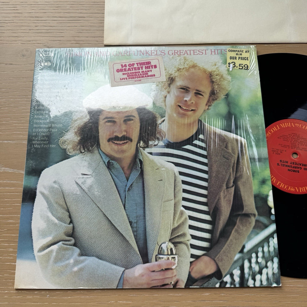 1972 SIMON AND GARFUNKEL Greatest Hits LP Hype In SHRINK EX/EX Original US Press