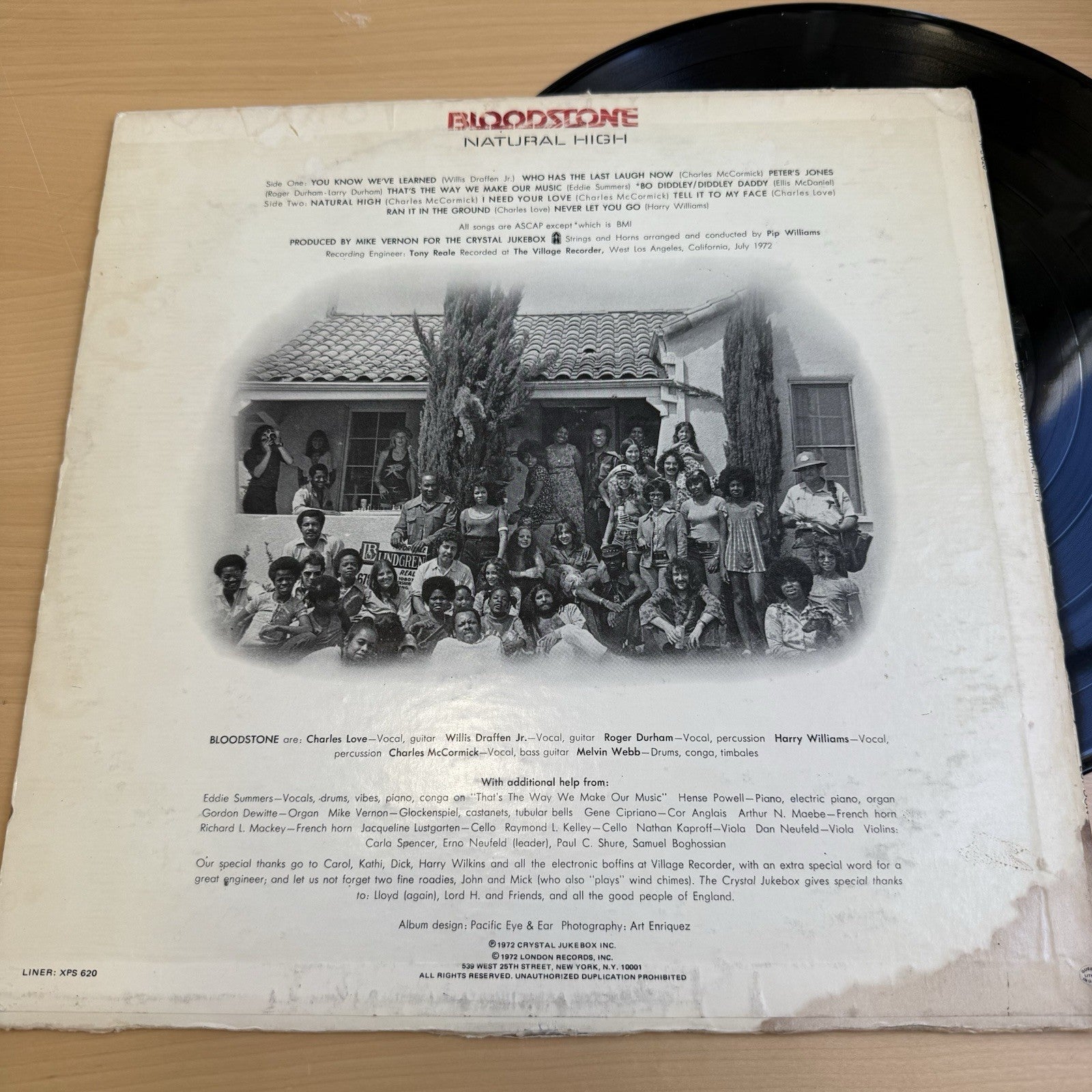 Bloodstone Natural High Vinyl LP London Soul 1972 US Press Complete W/OG Sleeve
