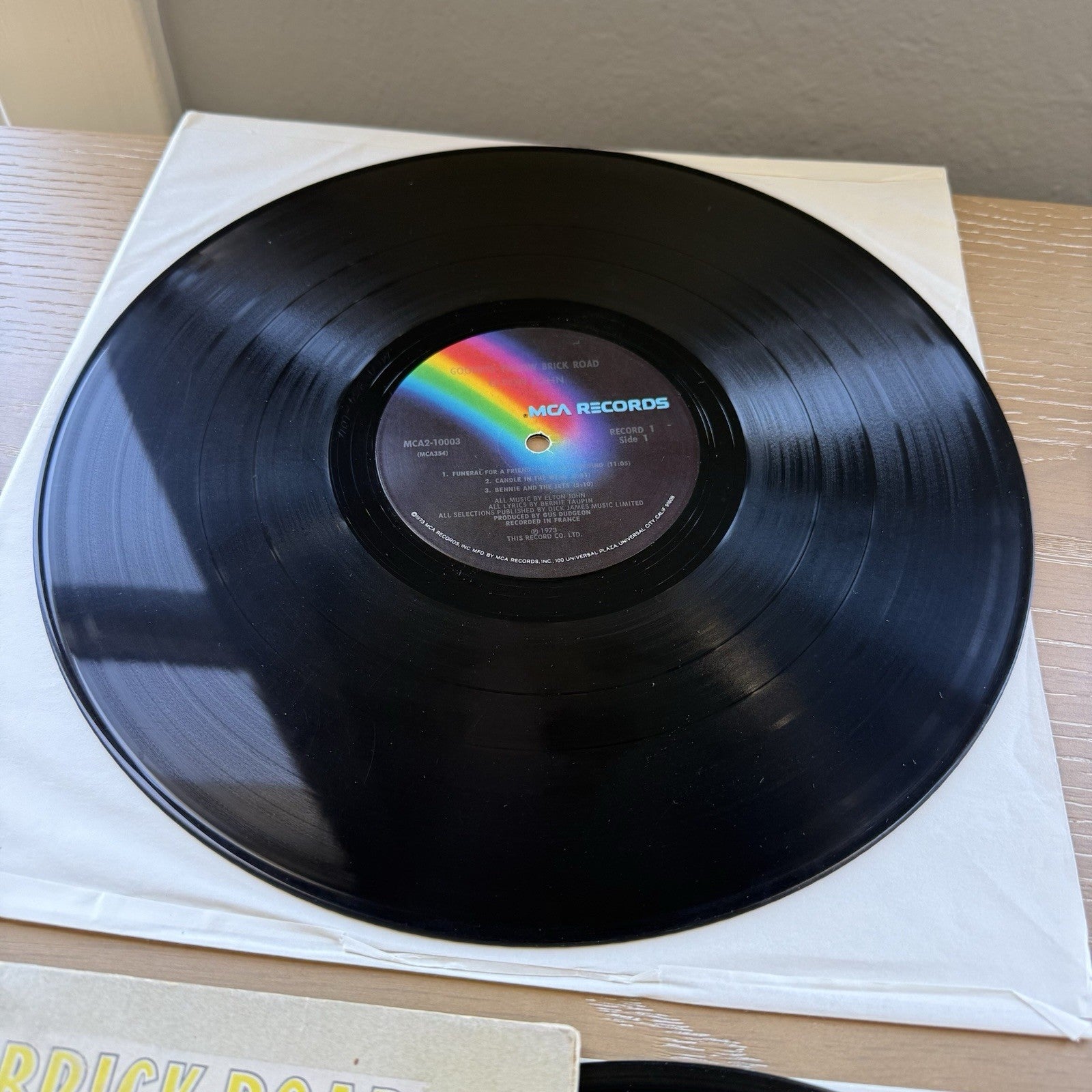 1973 Elton John Goodbye Yellow Brick Road 1st US Rainbow Press W/Sleeves! VG+