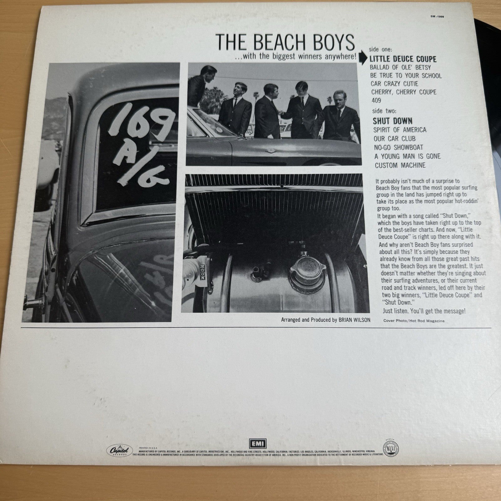 1970s Beach Boys Little Deuce Coupe US Press LP Complete W/Original Sleeve! VG+
