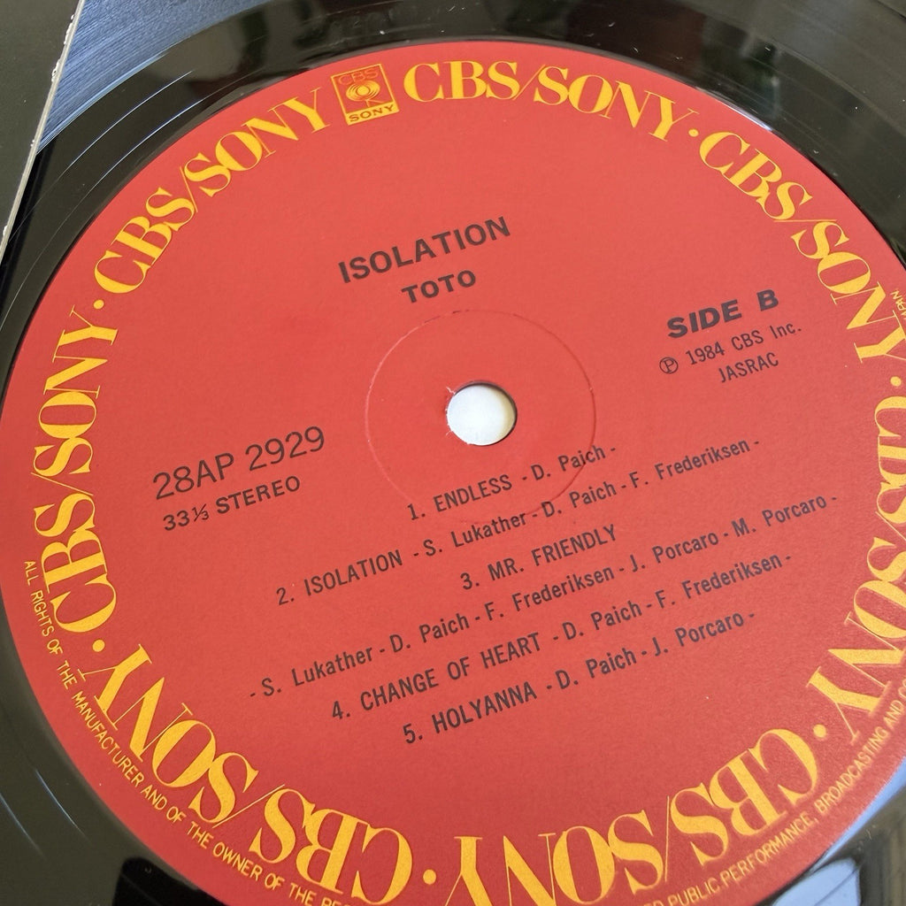 Toto Isolation 1984 Shrink OBI Japanese Press Vinyl  美 In Shrink + OG Sleeves EX