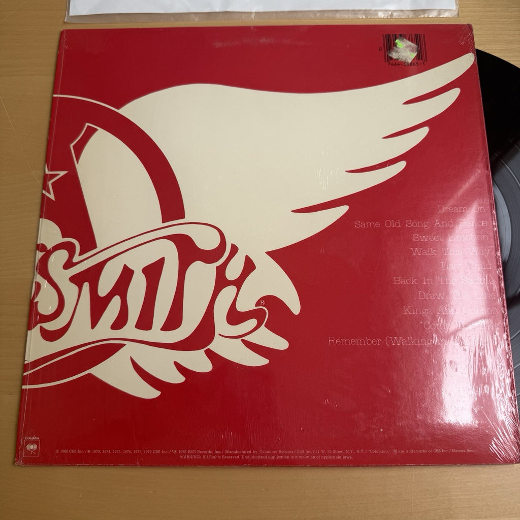 Aerosmith's Greatest Hits" LP 1980 US Press  W/ OG Art Sleeve! In Shrink! EX/EX
