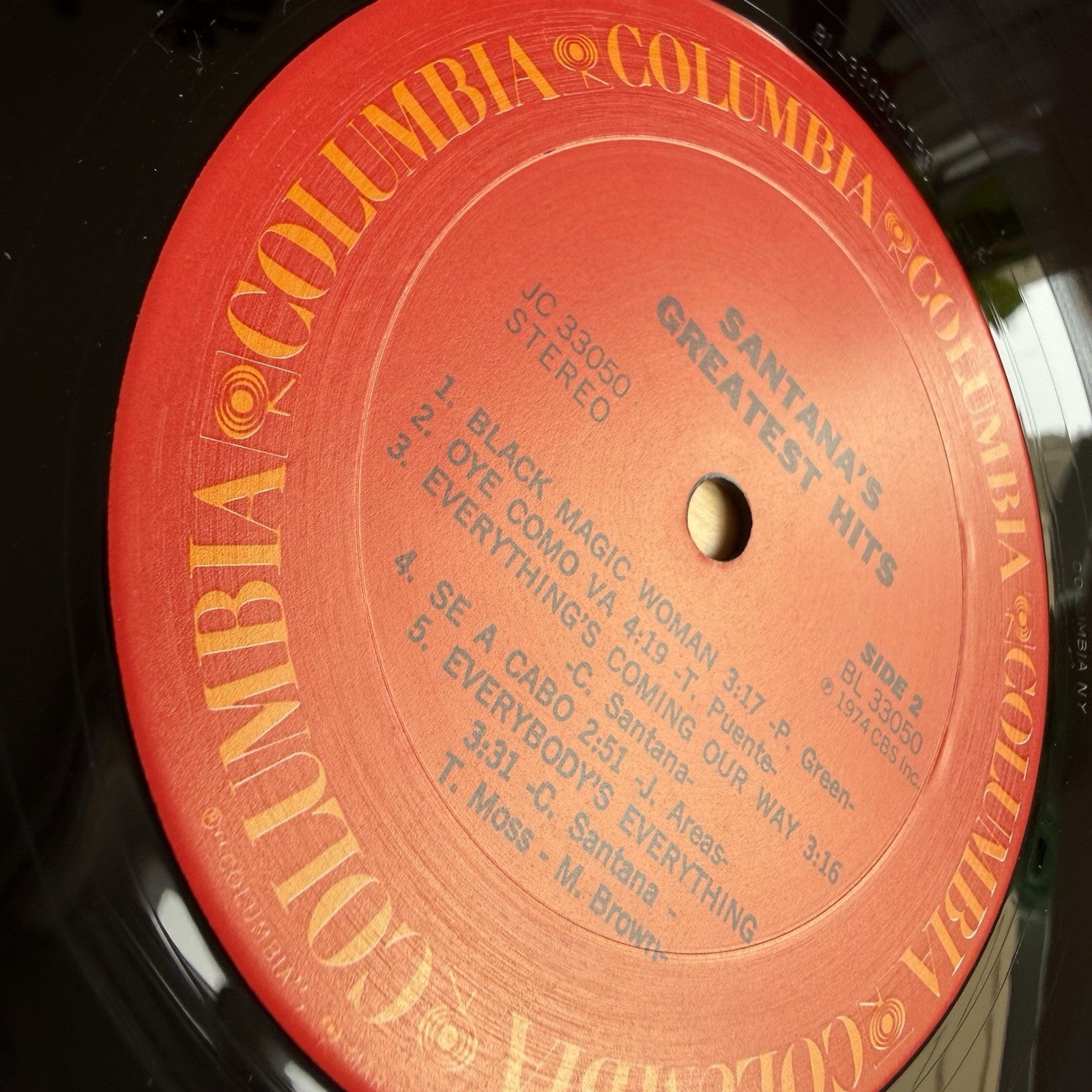1974 Carlos Santana Greatest Hits US Pressing Vinyl LP In Shrink! VG+ Latin Rock