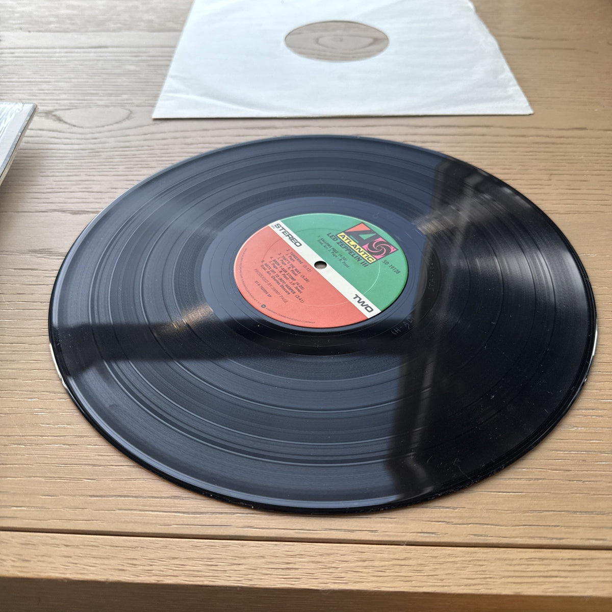 1970s Led Zeppelin III US Press In Shrink Vinyl Working Spinning Wheel VG+