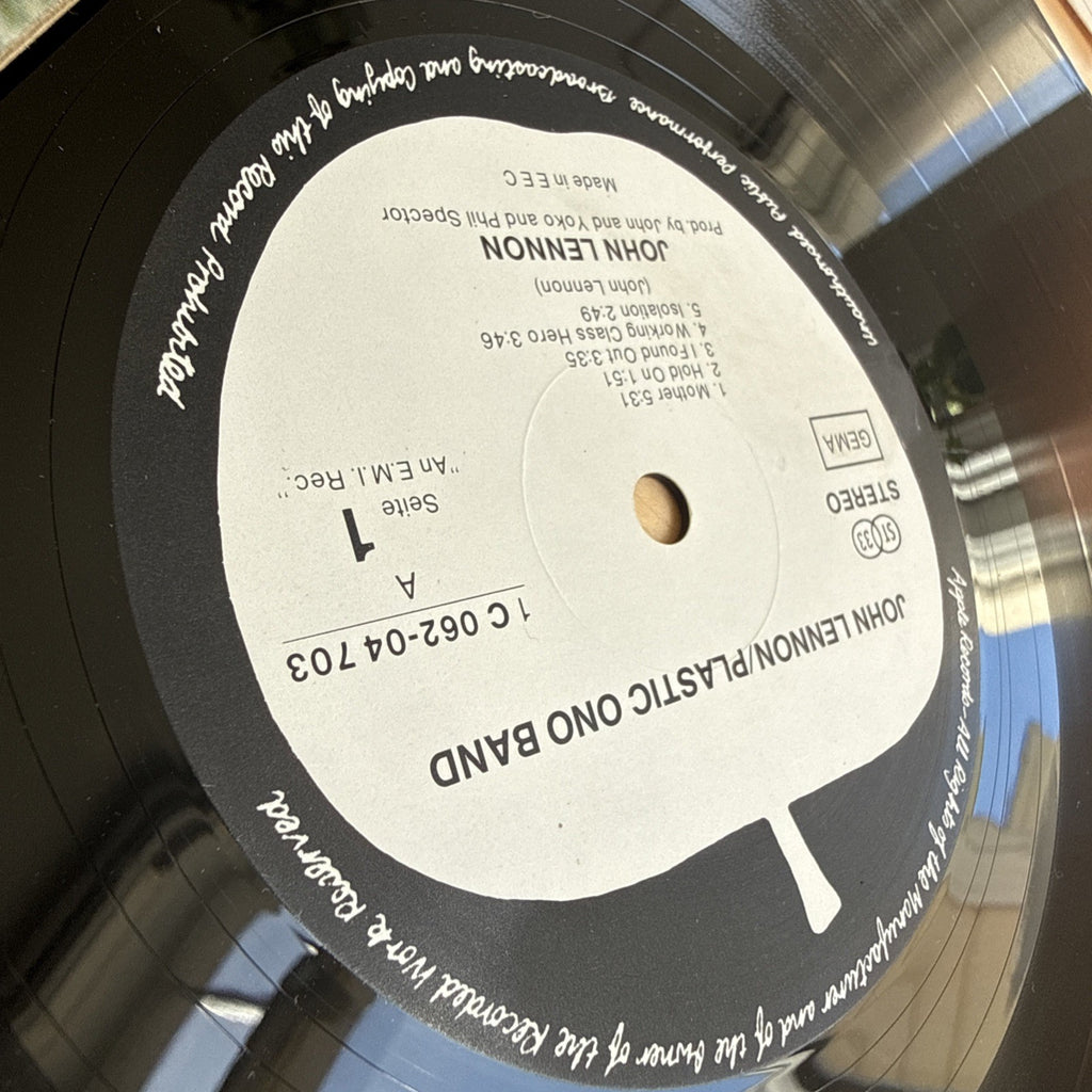 John Lennon Plastic Ono Band 1970s In Shrink EX/EX Stereo Made In EEC