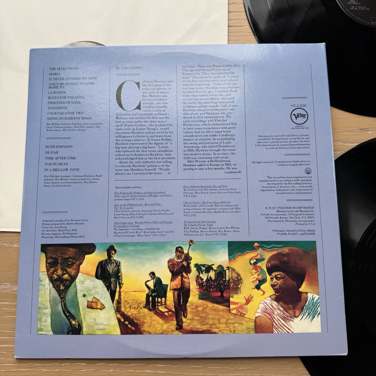 Ben Webster / Coleman Hawkins Tenor Giants Verve Double LP Near Mint 2xVinyl