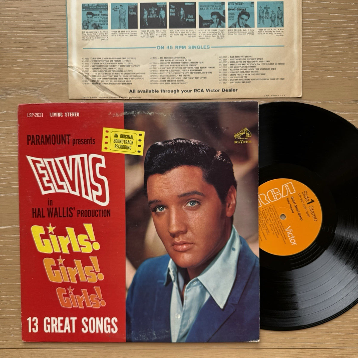 1970s Elvis Presley Girls! Girls! Girls! Vinyl VG+ US Press W/ Original Sleeve!