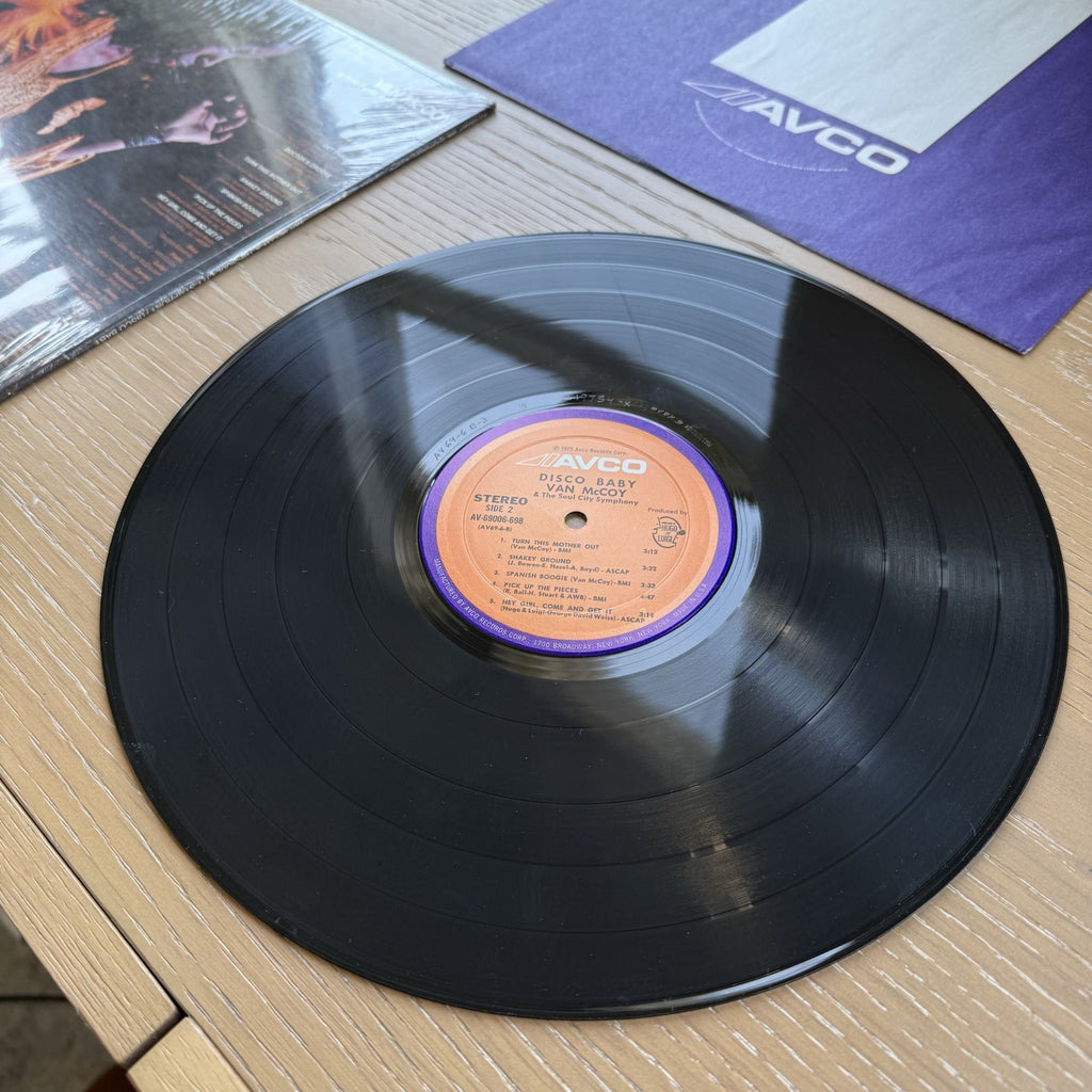 Van McCoy Disco Baby LP 1975 AVCO The Hustle In Shrink Hype OG Sticker US Press!