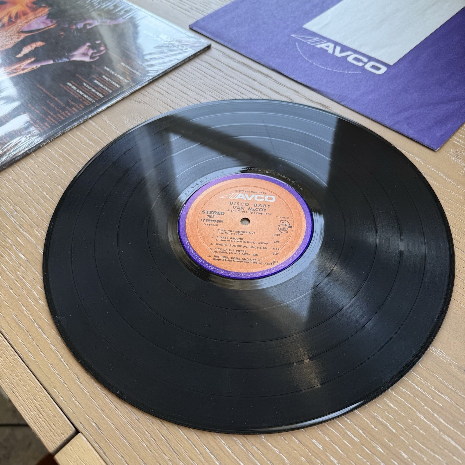 Van McCoy Disco Baby LP 1975 AVCO The Hustle In Shrink Hype OG Sticker US Press!