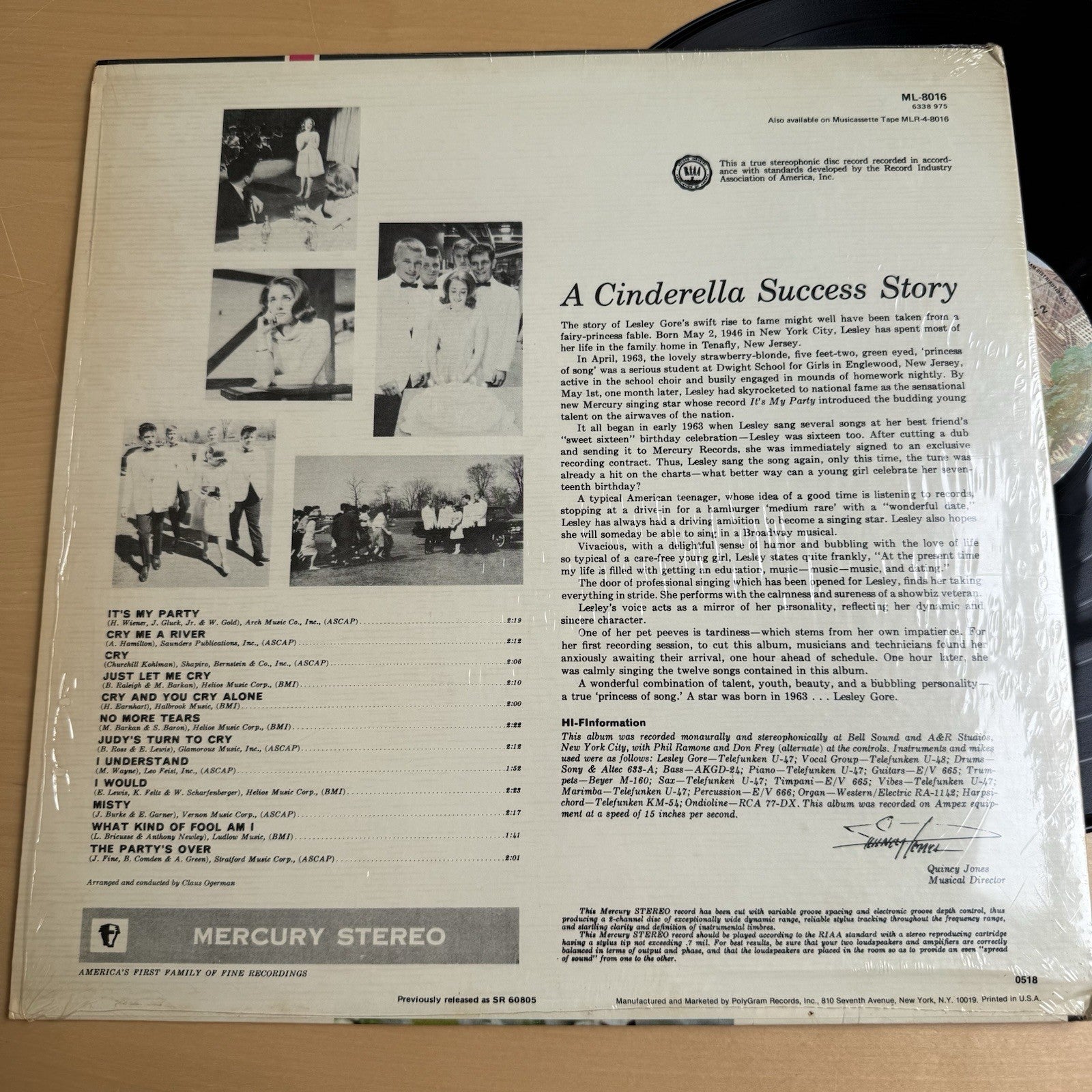 1970s LESLEY GORE I'll Cry If I Want To US Press MERCURY LP VG+ In SHRINK!