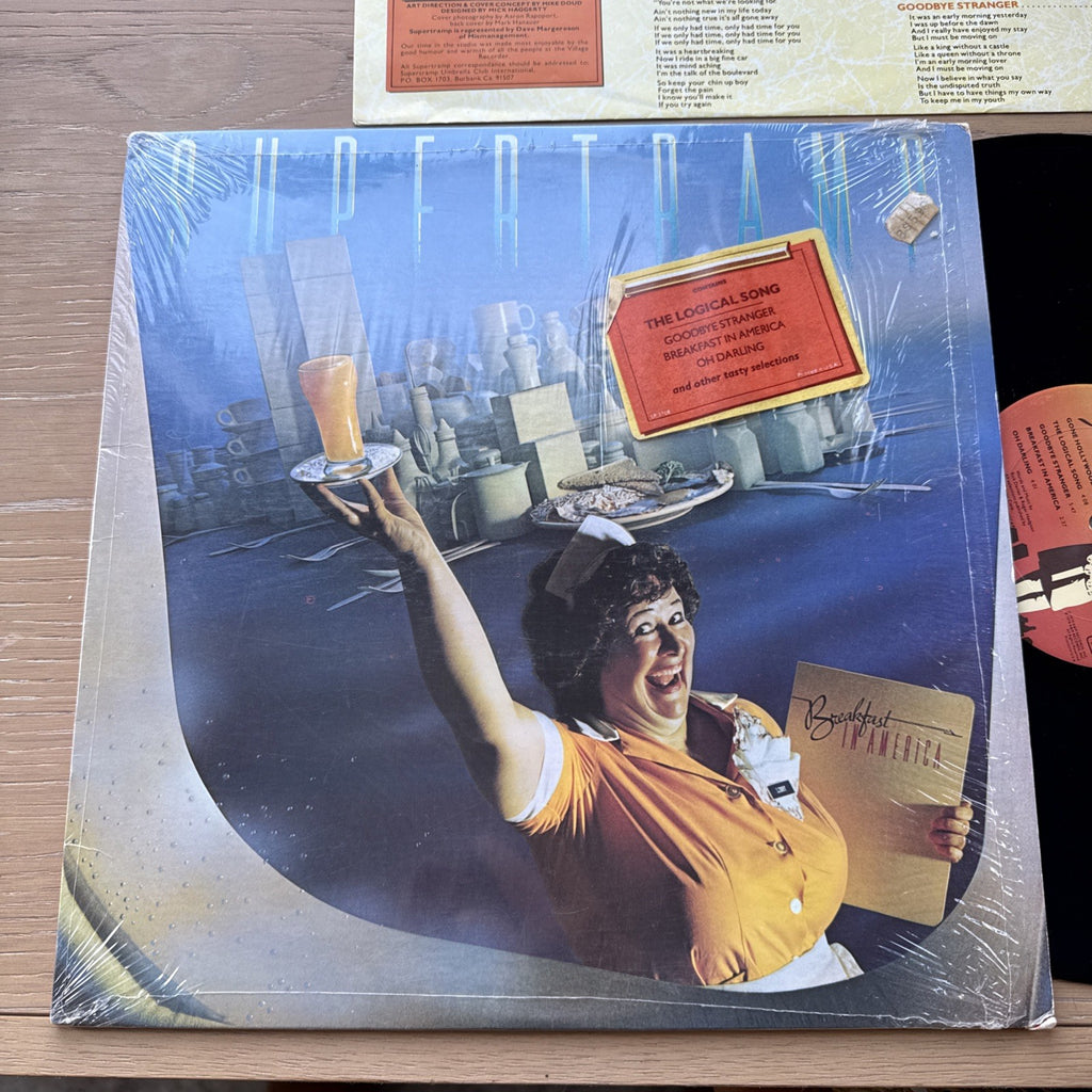 1979 SUPERTRAMP Breakfast In America LP + OG Lyric Sleeve VG+ In Shrink + Hype