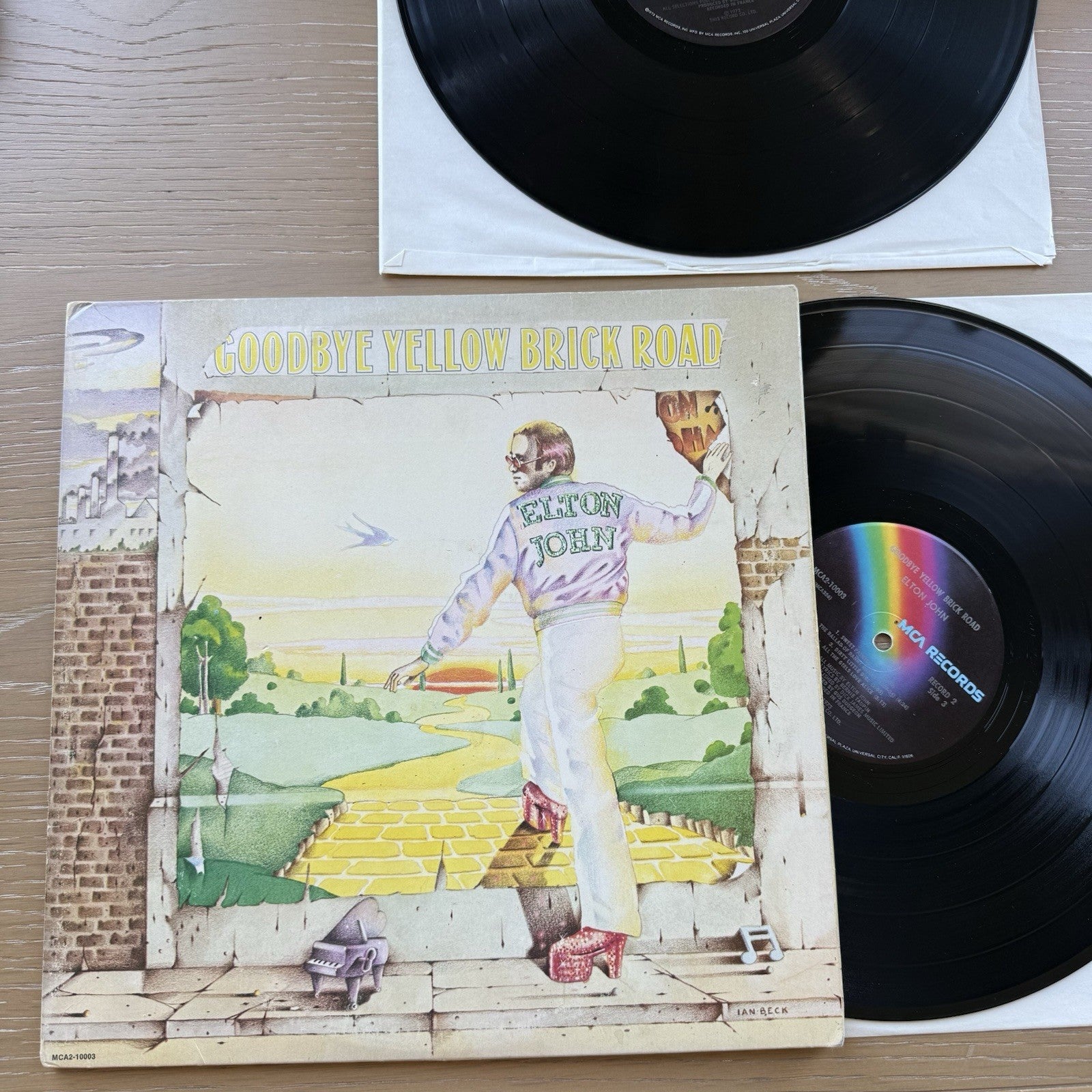 1973 Elton John Goodbye Yellow Brick Road 1st US Rainbow Press W/Sleeves! VG+
