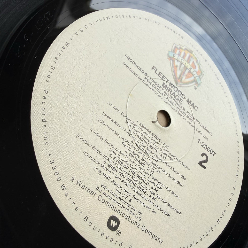Fleetwood Mac MIRAGE lp Warner Bros. Original Inner Sleeve 1982! VG+ Vinyl!
