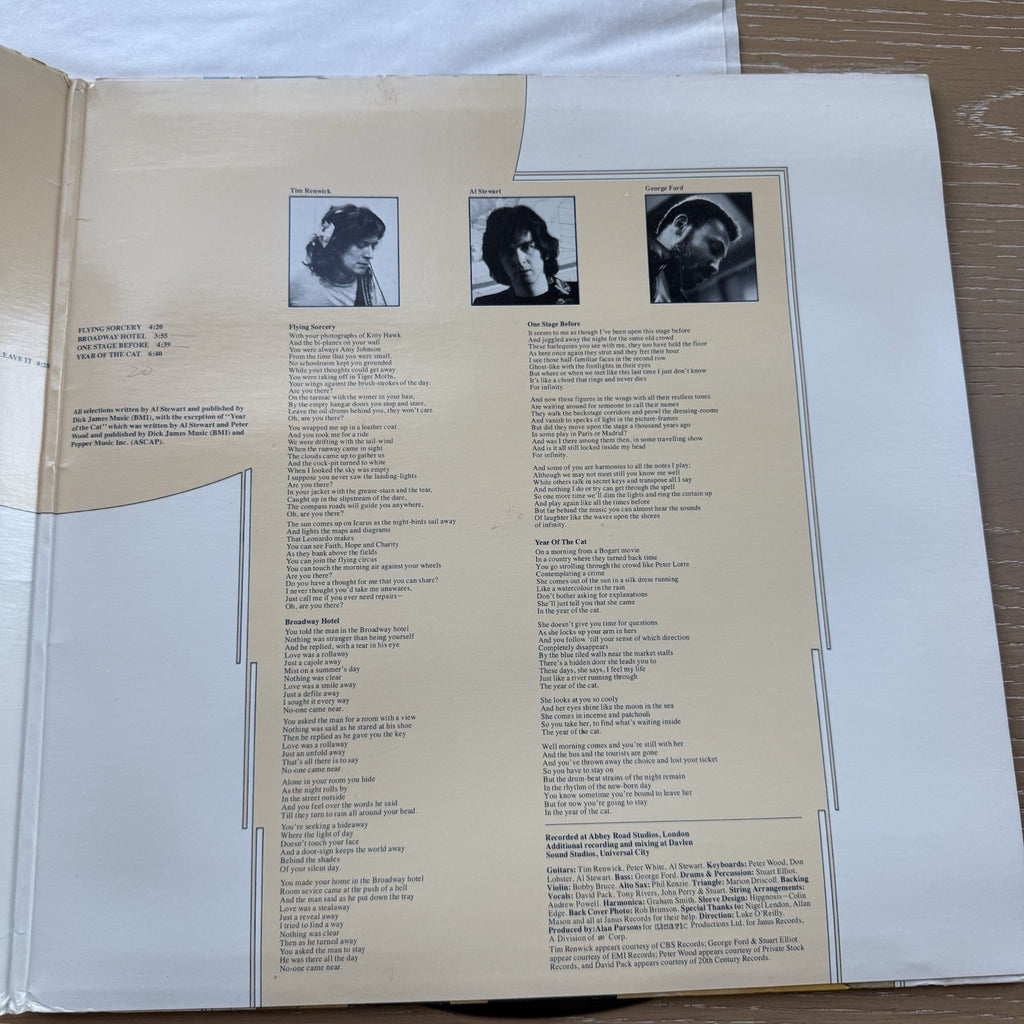 1976 AL STEWART  YEAR OF THE CAT" 1st US Press Complete W/Sleeve! Nice Copy VG+