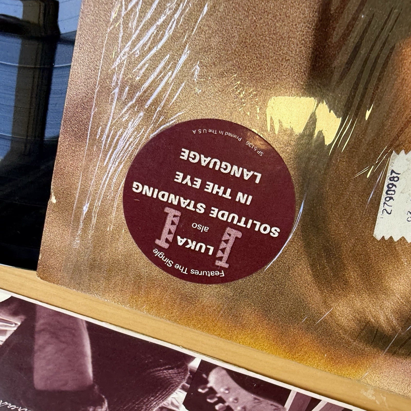1980s SUZANNE VEGA Solitude Standing OG US 1st Press VINYL W/HYPE STICKER VG++