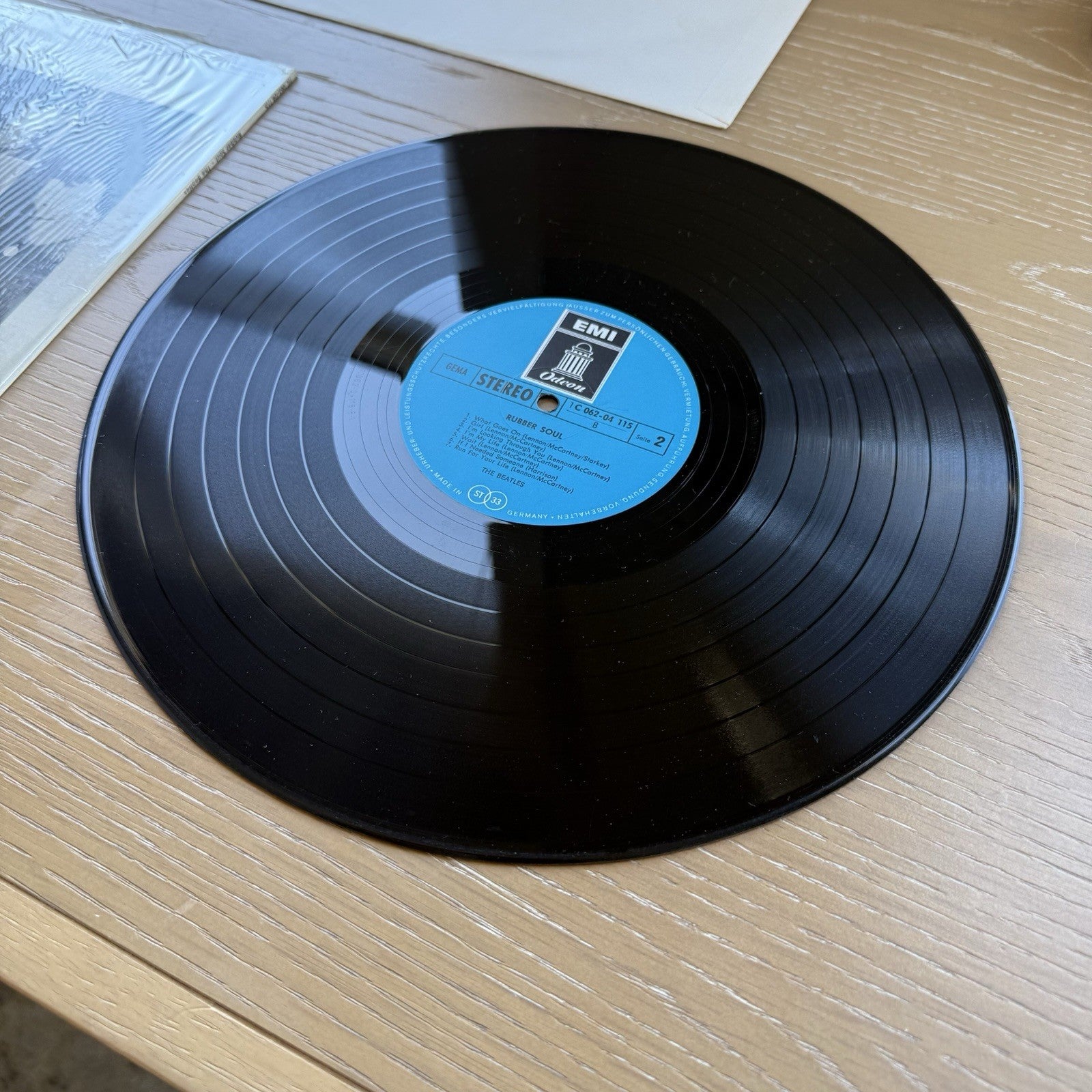 1977 The Beatles Rubber Soul LP Odeon Press Germany In Shrink! VG+ Vinyl Record