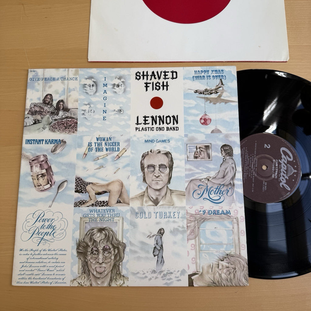 JOHN LENNON Shaved Fish LP 1978 VG+/VG+ w/ INNER Beatles VINYL Plastic Ono