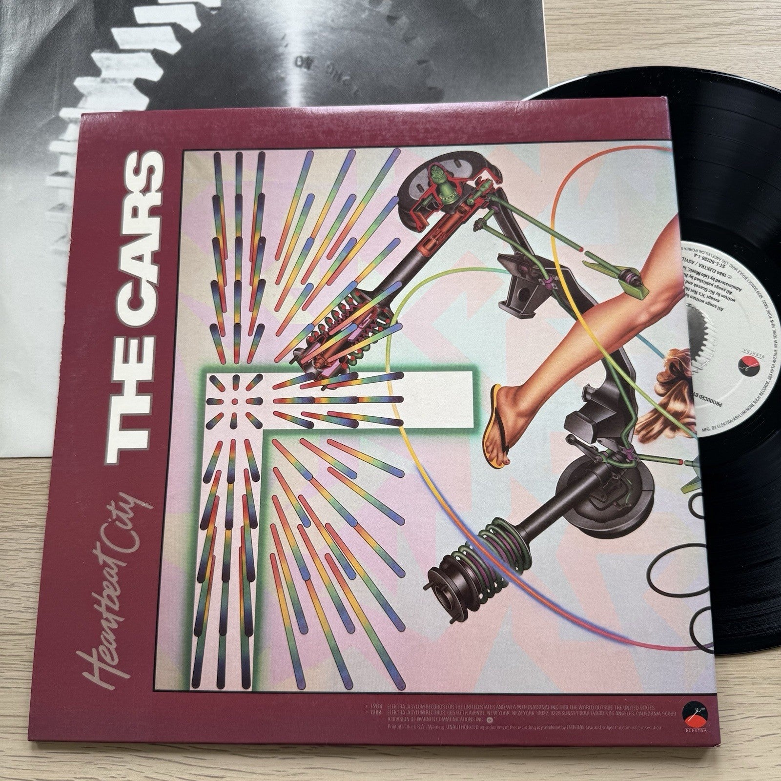 1984 THE CARS Heartbeat City Elektra US Pressing Complete W/Sleeve! NICE! VG+