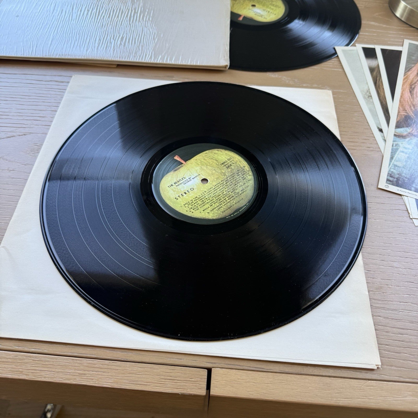 1971 THE BEATLES White Album US LA Press In Shrink! VG++ OG Poster+Photos 🍏 2LP