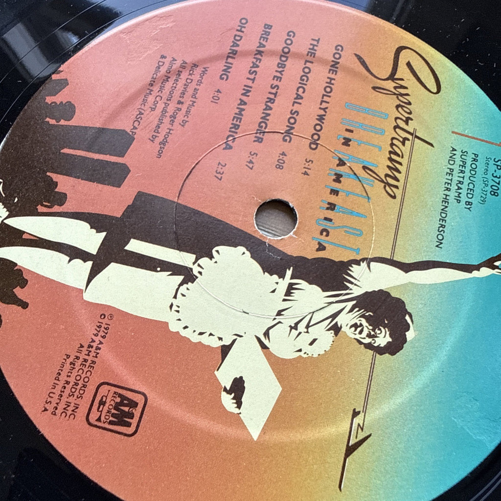 1979 SUPERTRAMP Breakfast In America Vinyl LP A&M + Original Lyric Sleeve