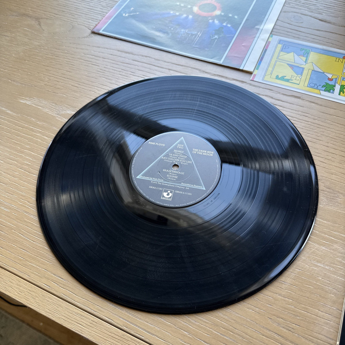 1975 PINK FLOYD Dark Side Of The Moon US Press In Shrink + Sticker VG+ OG Card