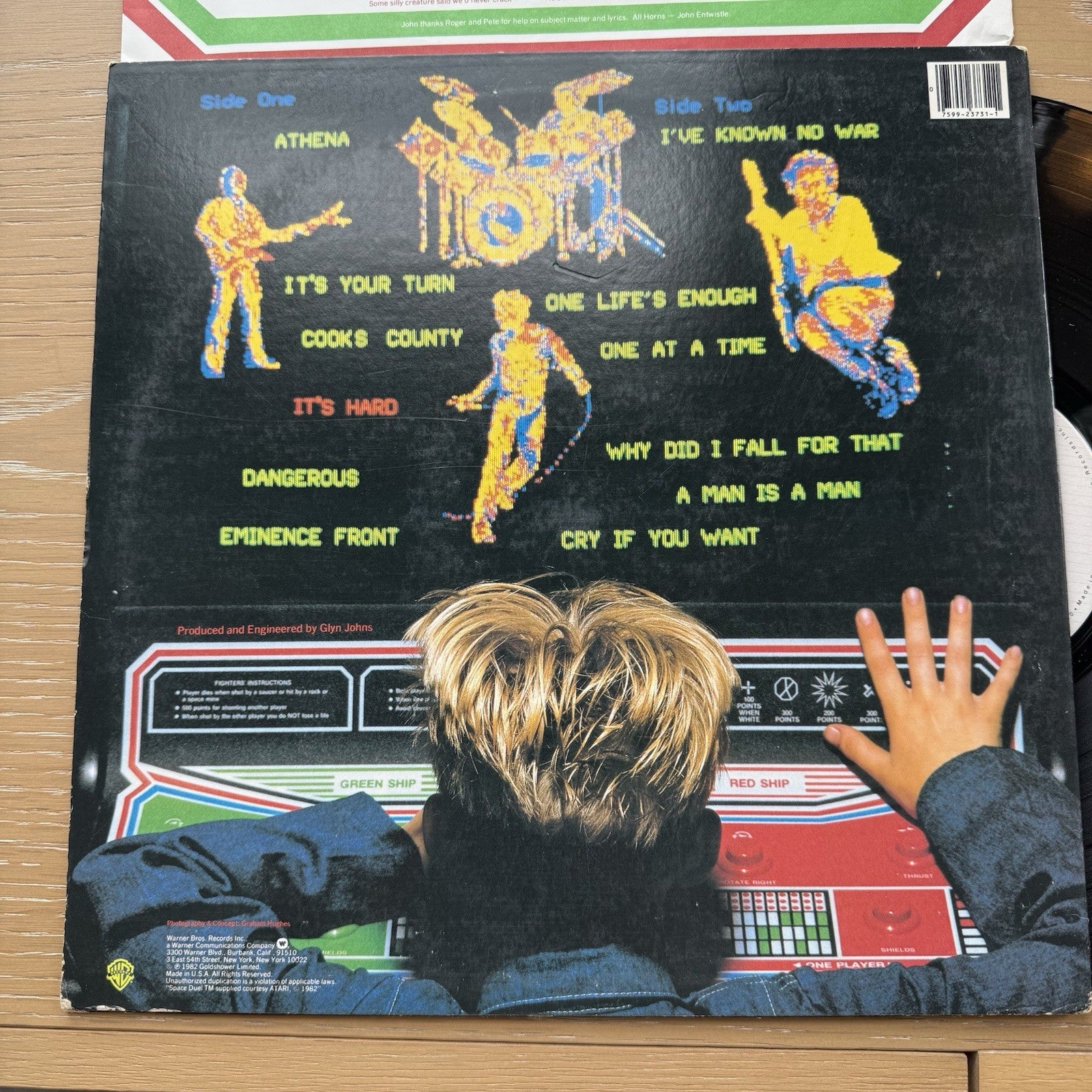 THE WHO IT'S HARD LP 1982 US Press Vinyl Record VG+ Complete W/OG Sleeve!