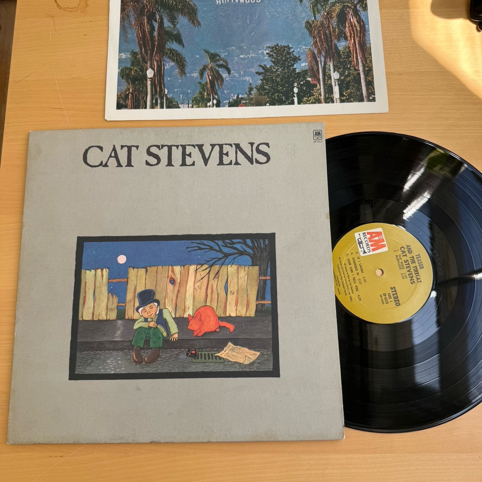 1970s Cat Stevens Teaser And The Firecat Gatefold LP 1st US Tan Label Press VG+