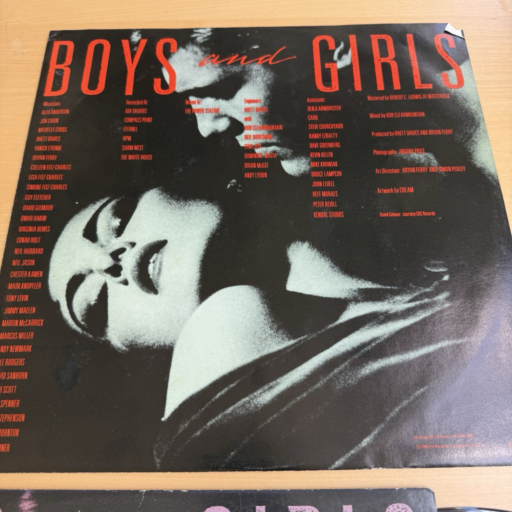 Bryan Ferry Boys And Girls LP 1985 US Press Warner Bros Original Lyrics Sleeve