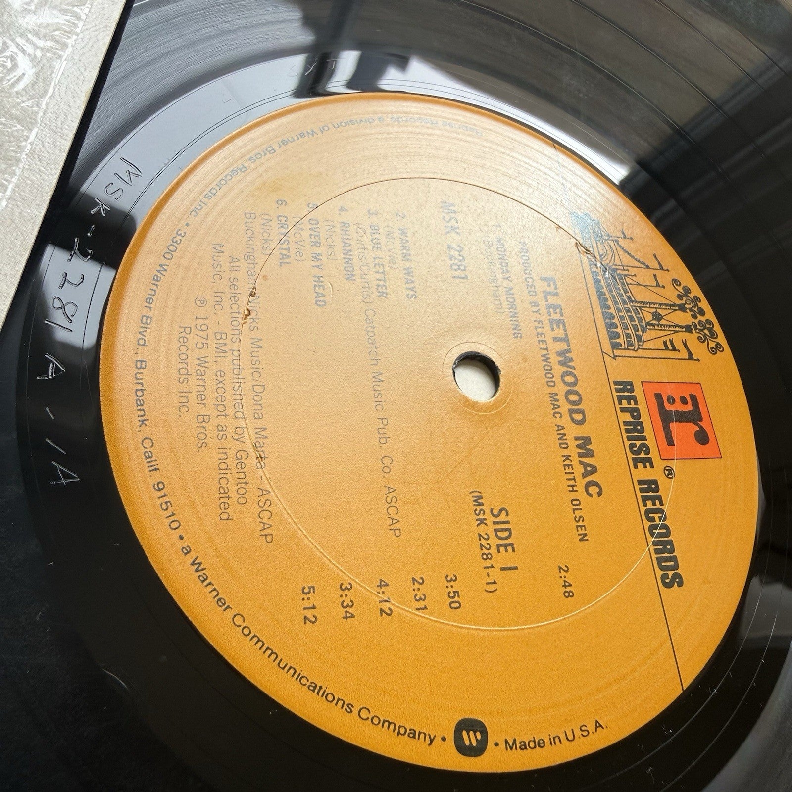 Fleetwood Mac Self Titled LP 1975 Original 1st US Press + Lyric Insert VG++