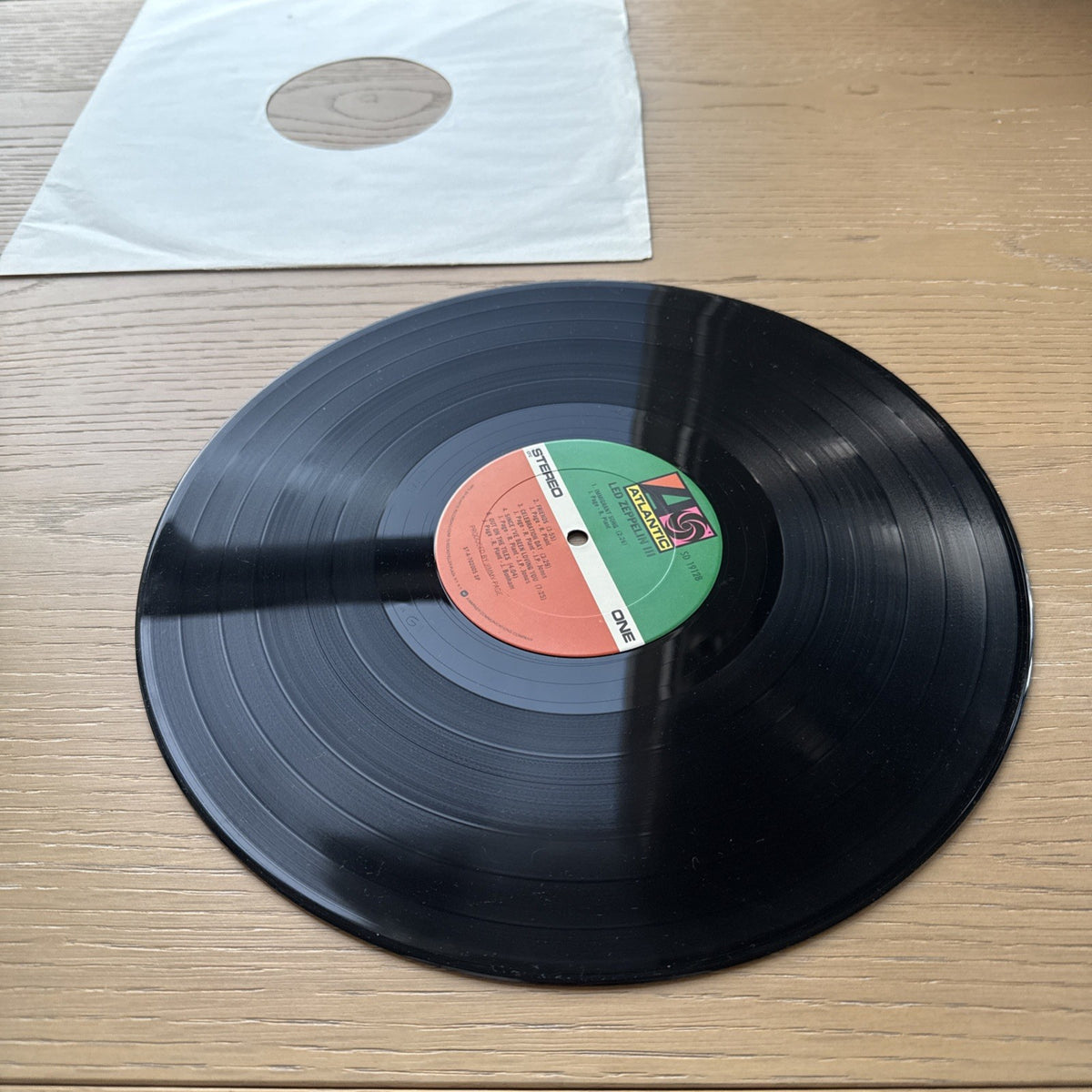 1970s Led Zeppelin III US Press In Shrink Vinyl Working Spinning Wheel VG+