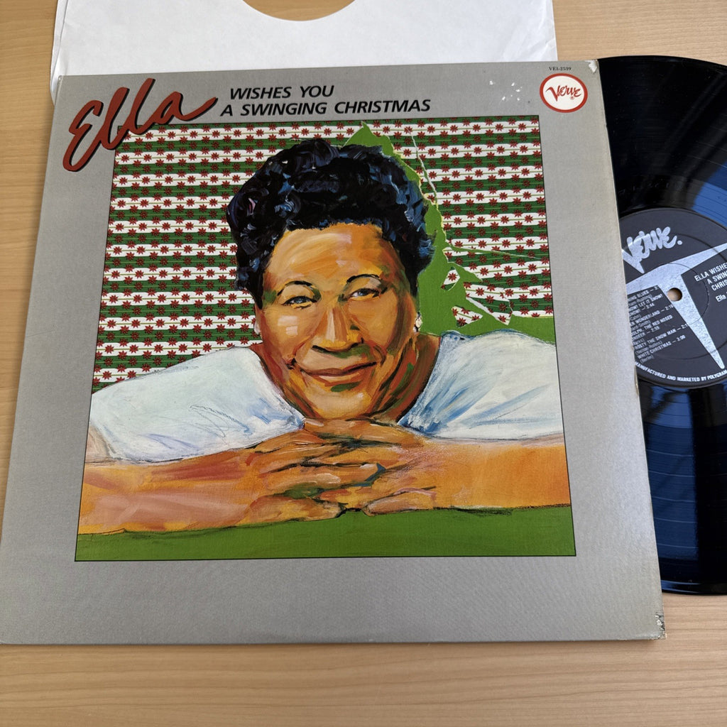 1980s Ella Fitzgerald Wishes You a Swinging Christmas LP Verve US Pressing! VG+