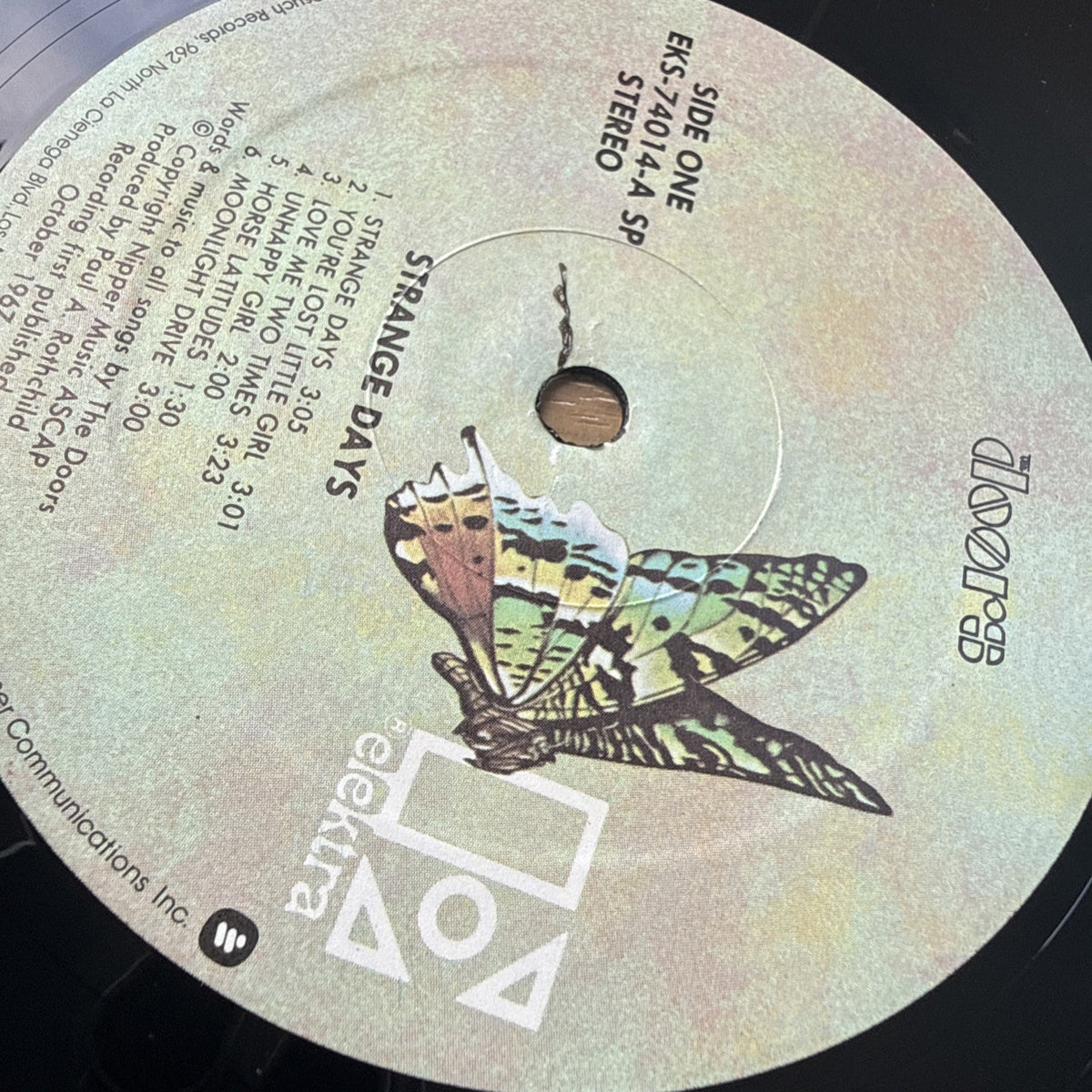 1975 Doors Strange Days EX/EX US Press LP Vinyl Record Elektra Label + Sleeve