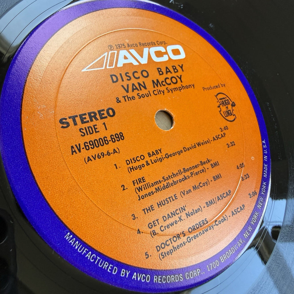 Van McCoy Disco Baby LP 1975 AVCO The Hustle In Shrink Hype OG Sticker US Press!