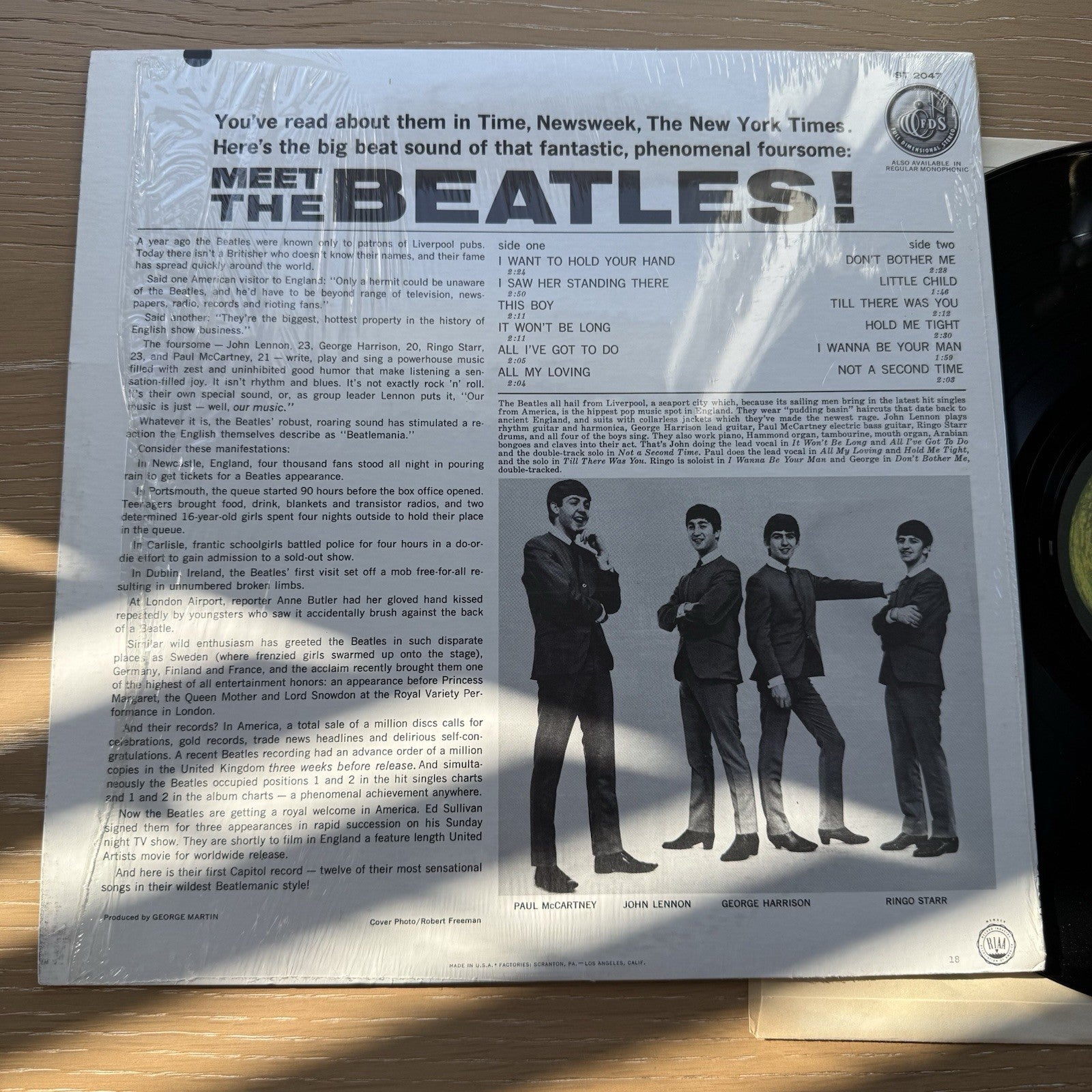 1971 The Beatles-Meet the Beatles LP US Press In Shrink Apple Records 🍏 VG++