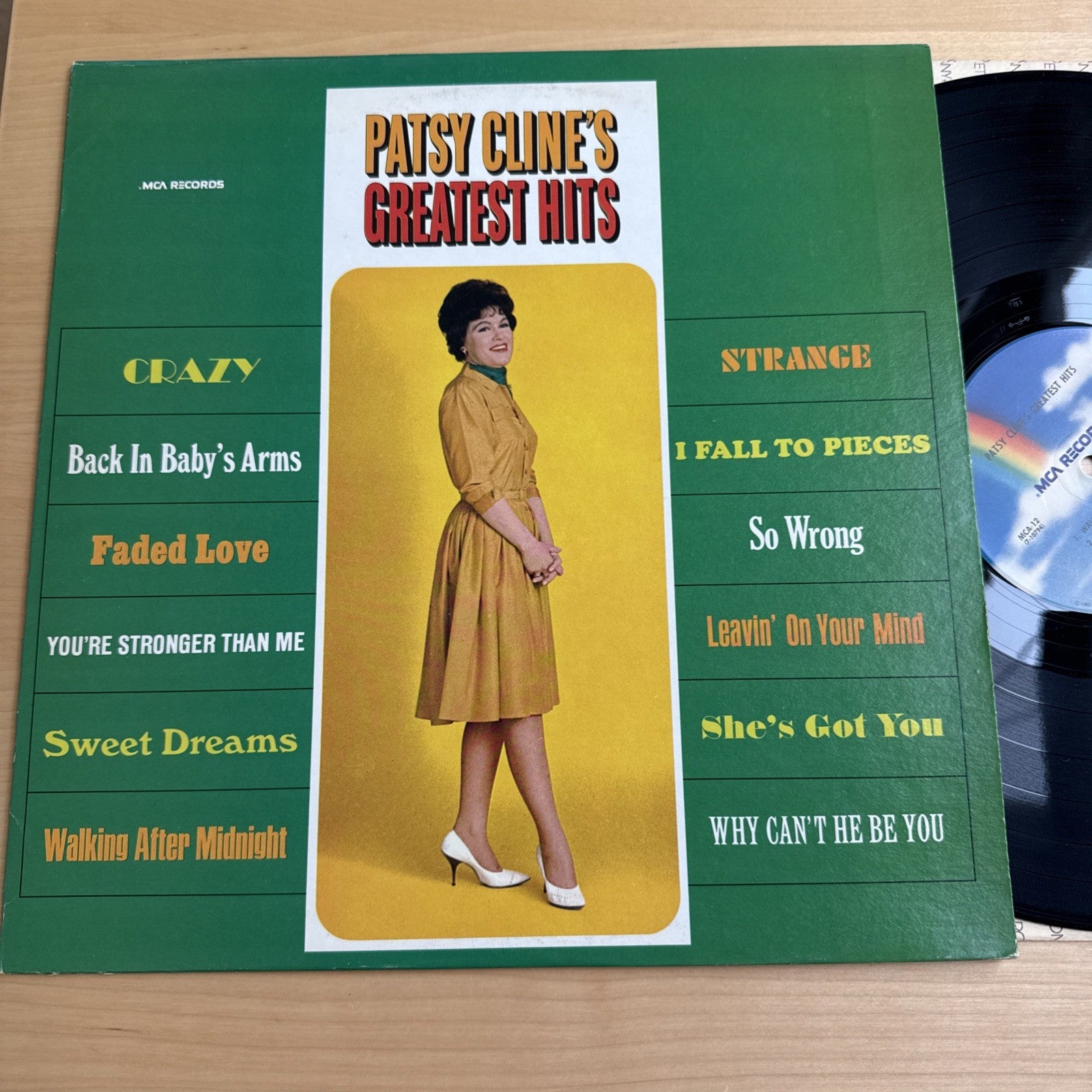 Patsy Cline ‎Greatest Hits 1980s Vintage Vinyl LP Record! Nice Copy. MCA Records