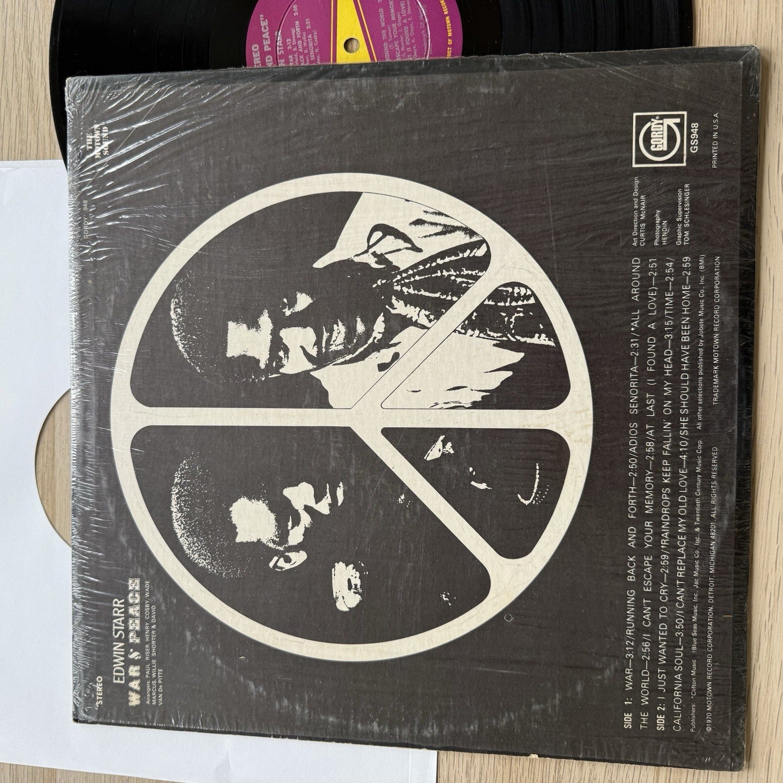 EDWIN STARR LP WAR & PEACE Original 1970 GORDY 1ST PRESS In Shrink!