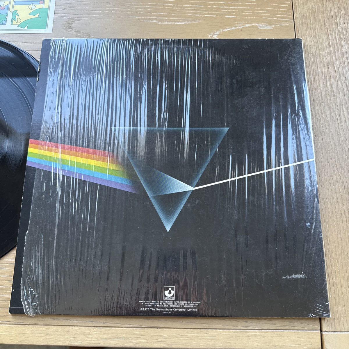 1975 PINK FLOYD Dark Side Of The Moon US Press In Shrink + Sticker VG+ OG Card