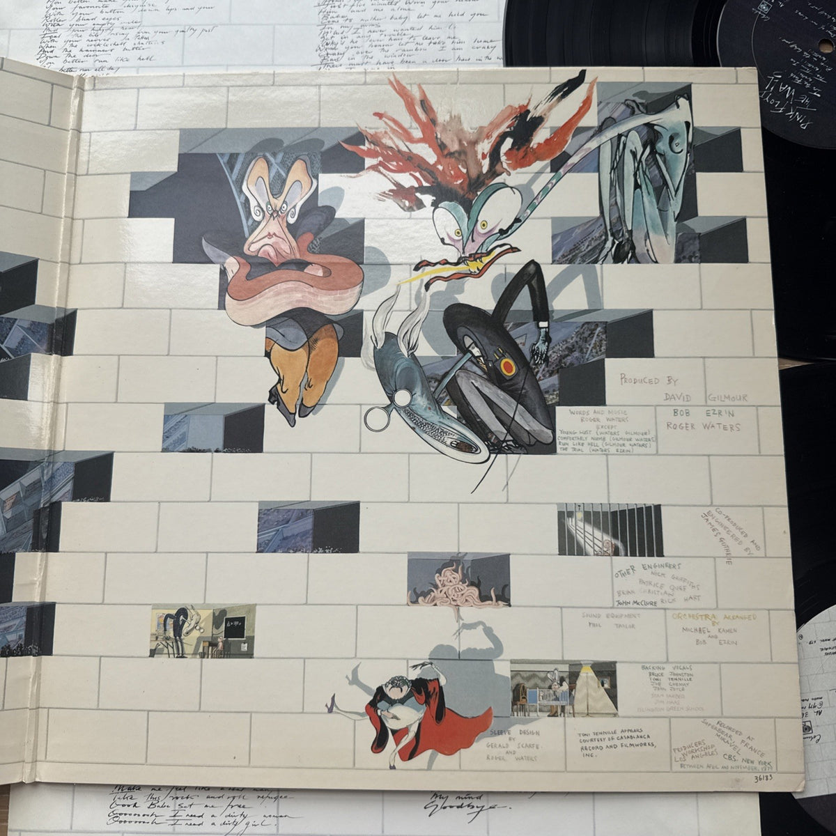 Pink Floyd The Wall 1979 1st US Pitman Press 2LP Complete W/OG Sleeves VG+