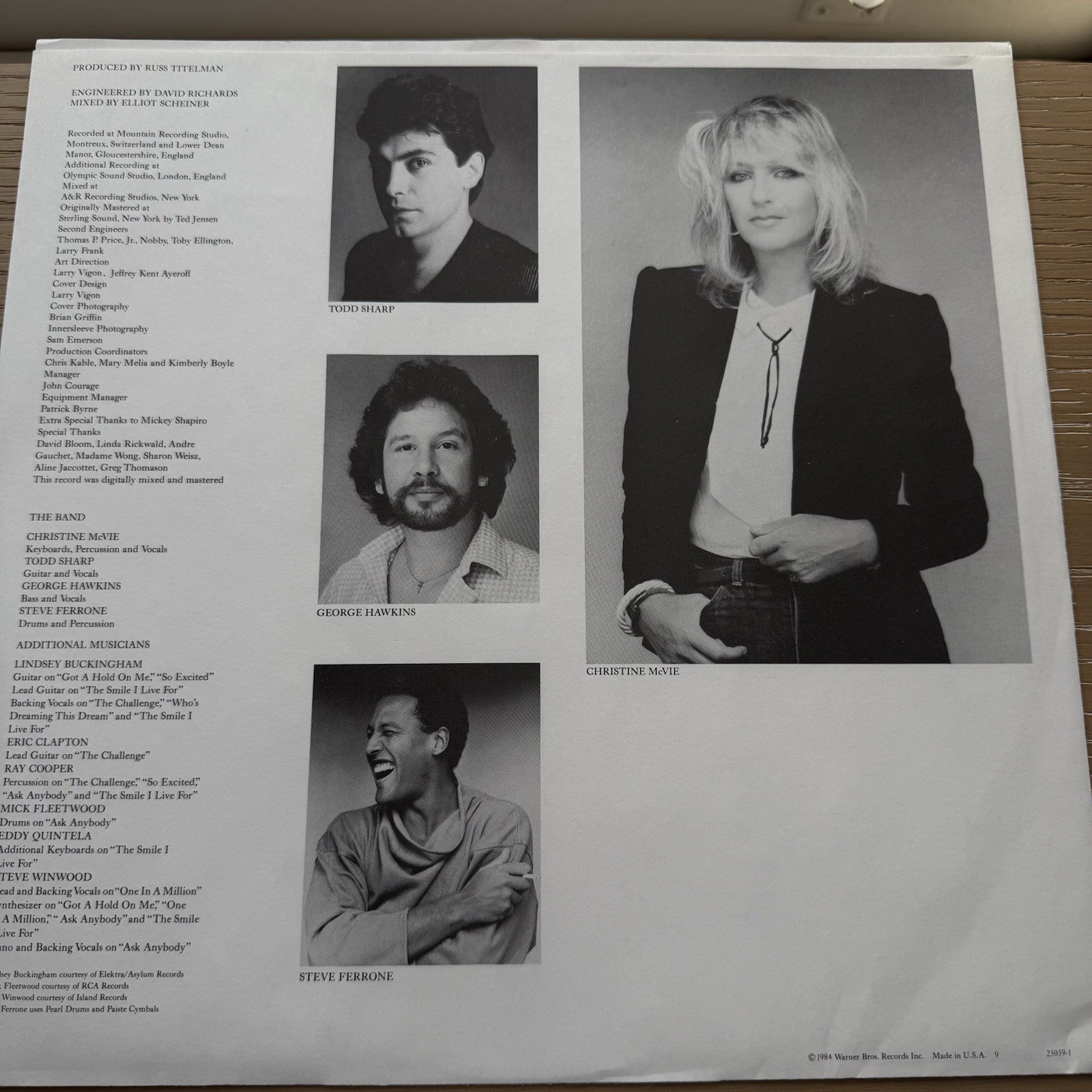 CHRISTINE McVIE Debut LP In Shrink Hype Sticker 1984 VG++ US Press Complete