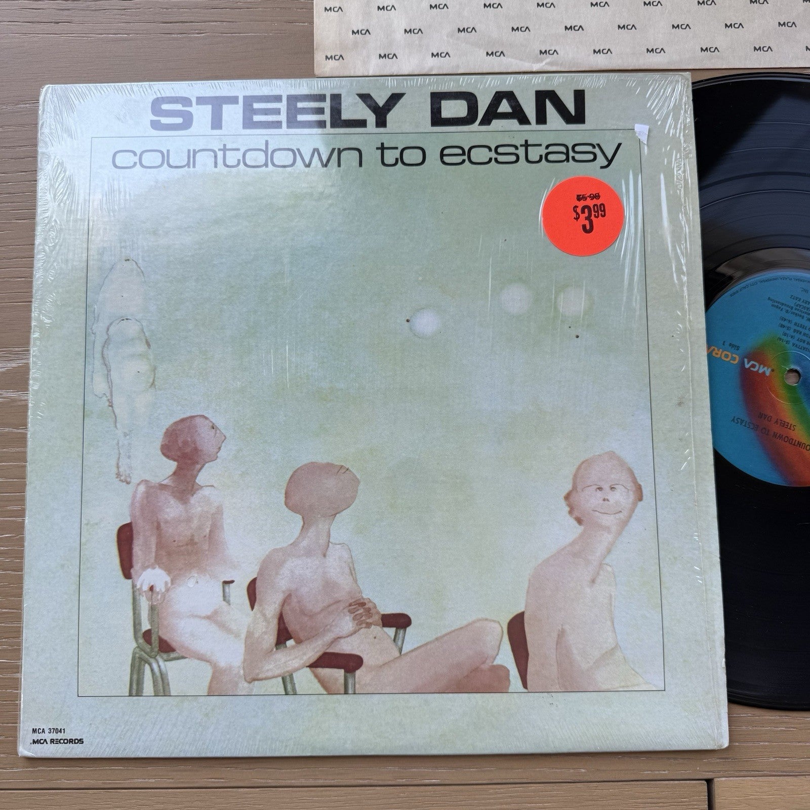 1970s Steely Dan Countdown to Ecstasy LP US Press In Shrink! EX/EX +OG Sleeve