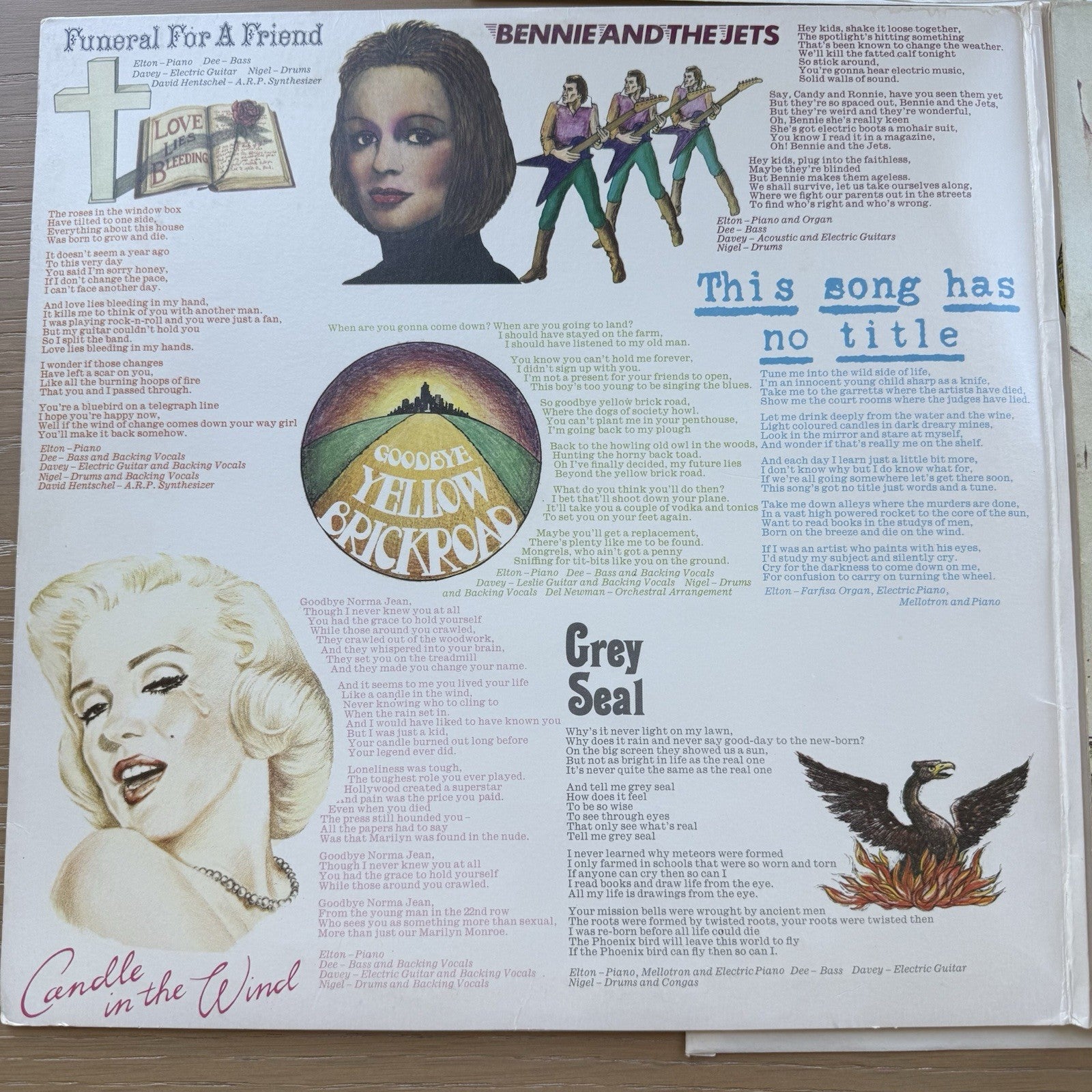 1973 Elton John Goodbye Yellow Brick Road 1st US Rainbow Press W/Sleeves! VG+