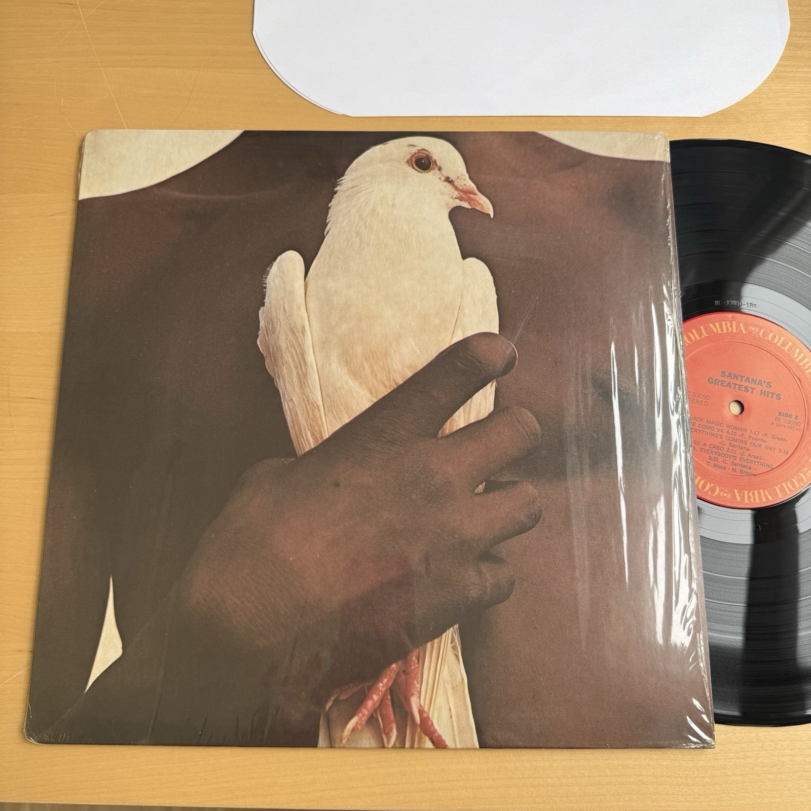 1974 Carlos Santana Greatest Hits US Pressing Vinyl LP In Shrink! VG+ Latin Rock