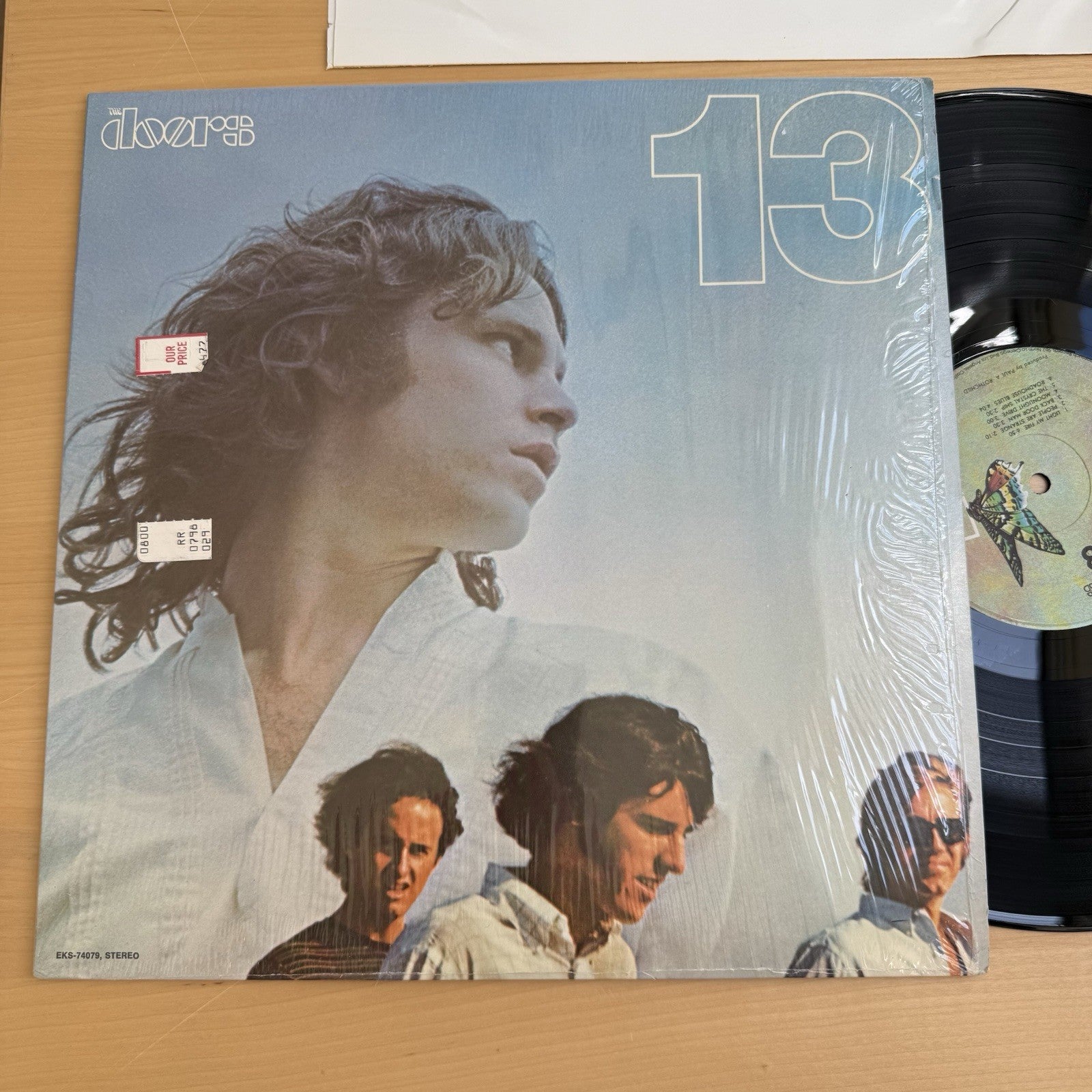 THE DOORS "13" LP Original 1970 US Pressing Compilation In Shrink! EX/EX