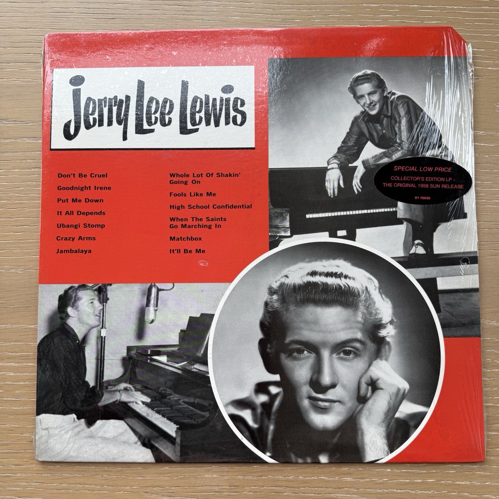 1989 JERRY LEE LEWIS LP SEALED Rhino  Cut-Out  Vintage US Press Vinyl Lp Record