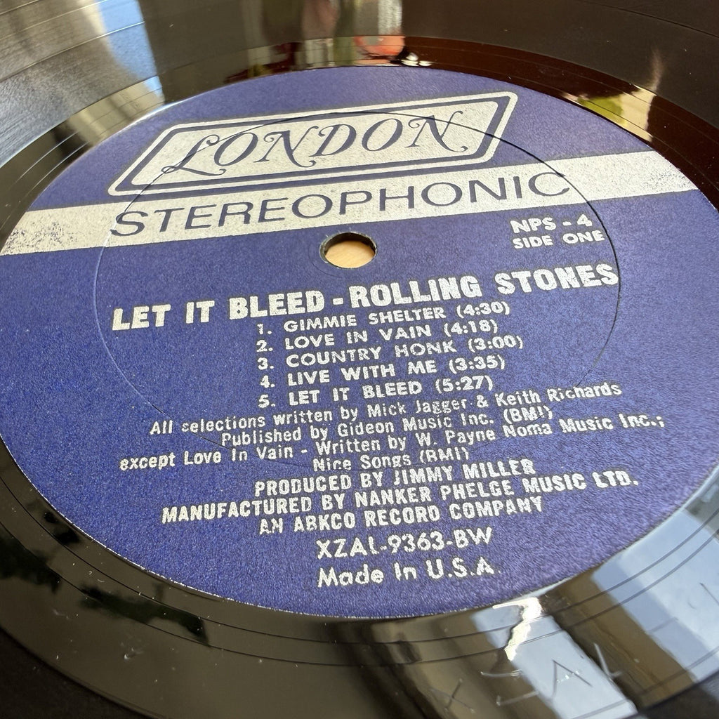 1969 THE ROLLING STONES Let It Bleed US Press Vinyl LP + Original Sleeve VG+