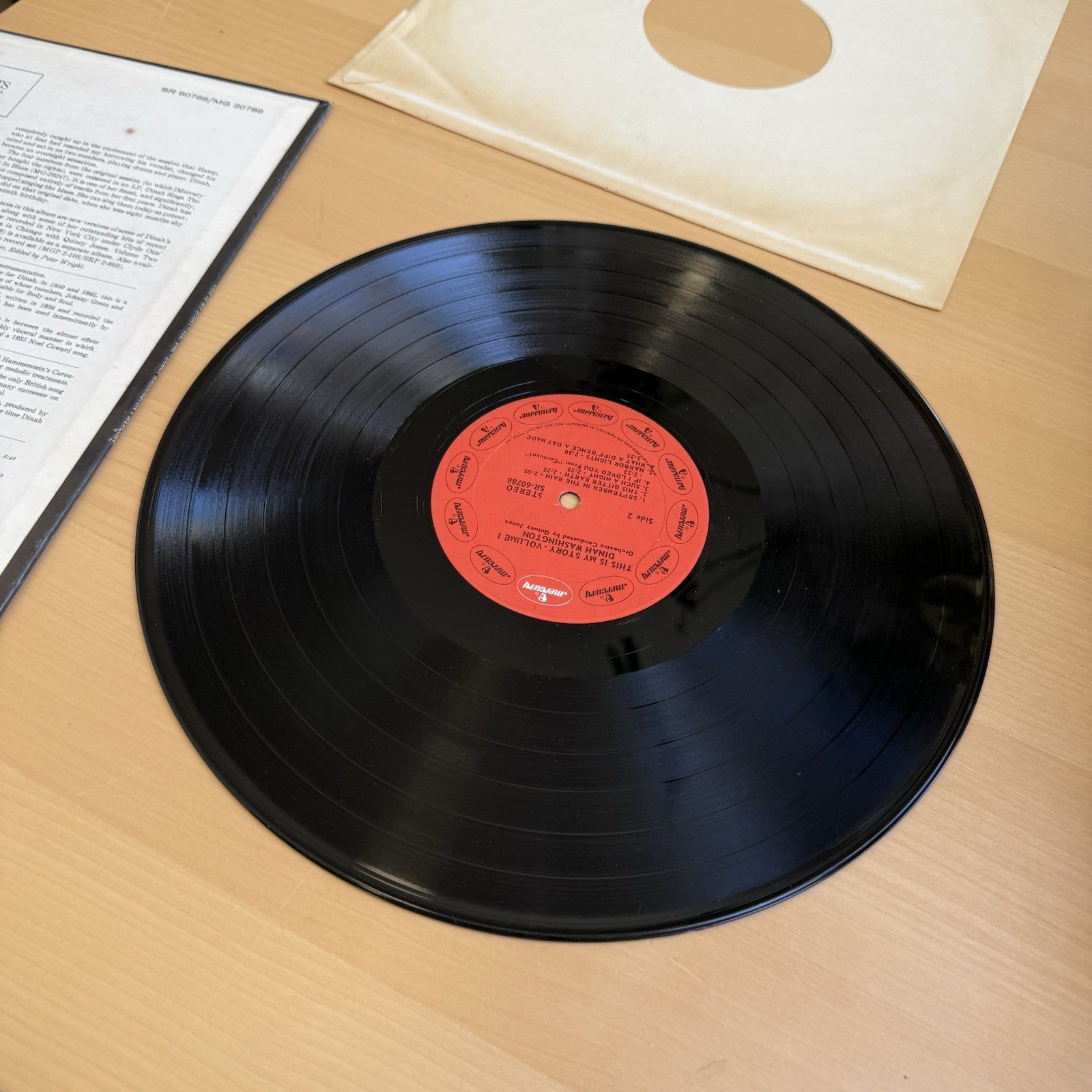 Dinah Washington Golden Hits Vol 1 LP Mercury SR 60788 Stereo Jazz VG+